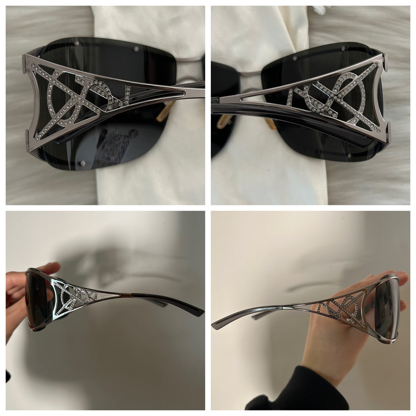 Yves Saint Laurent occhiali da sole con logo Swarovski