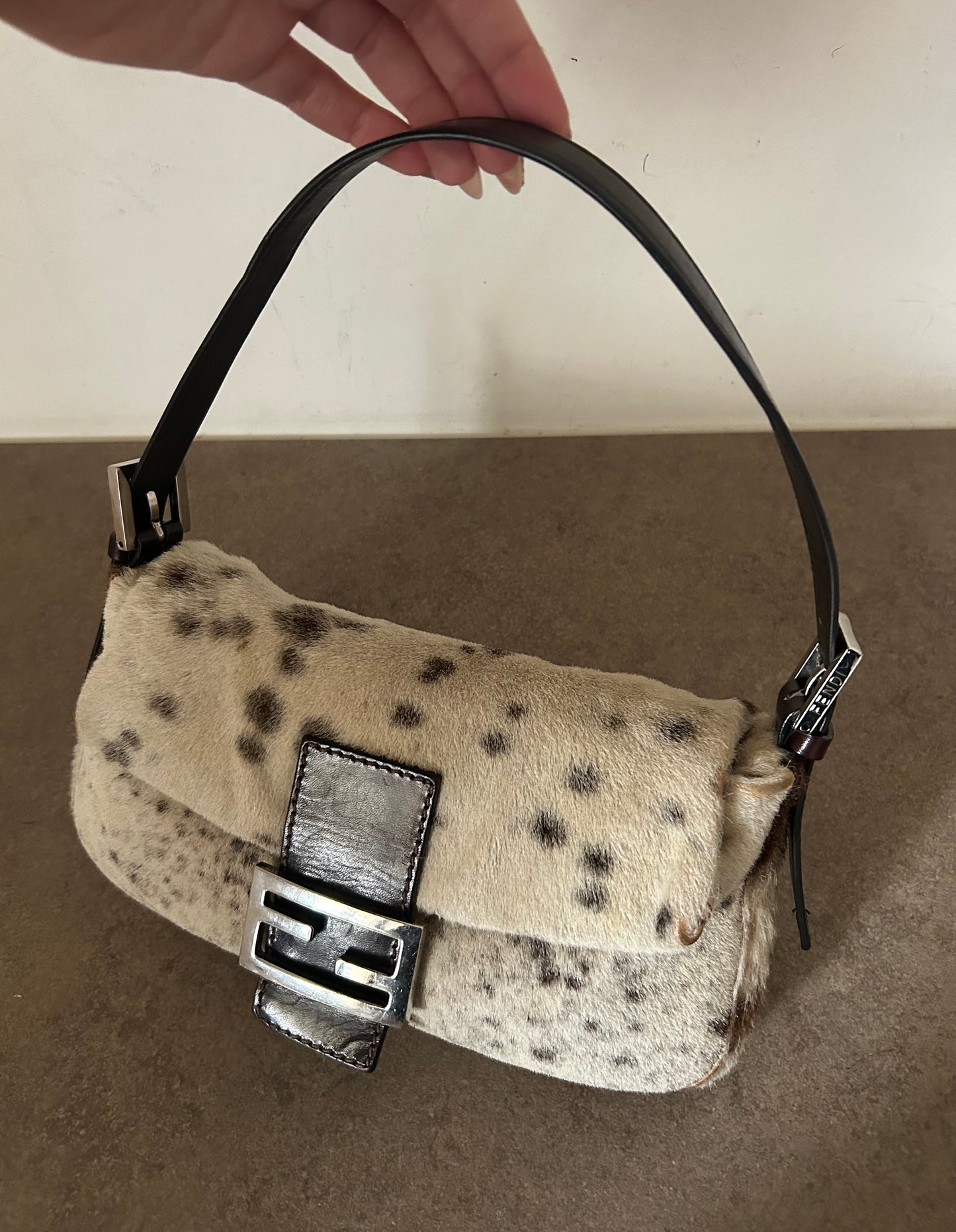 Fendi baguette in cavallino maculata vintage