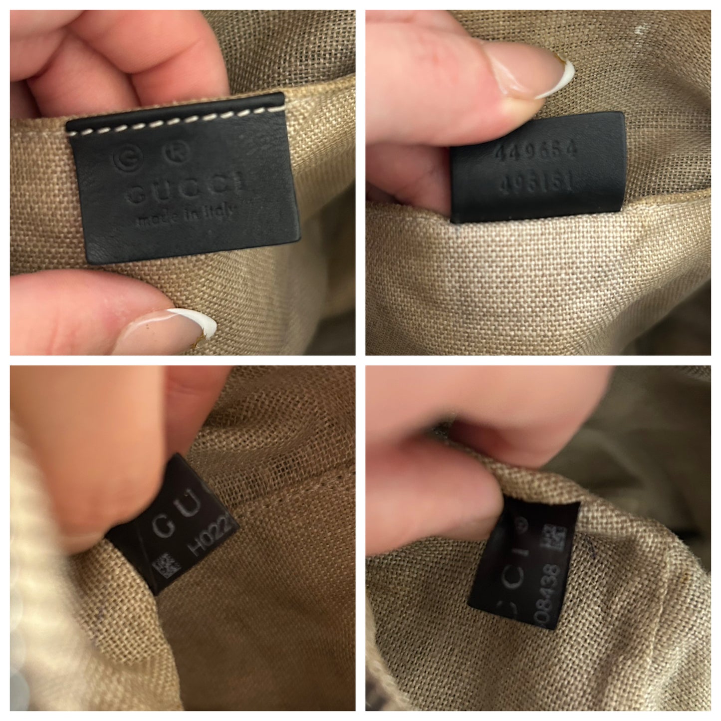 Gucci Dôme mini in micro guccissima nera