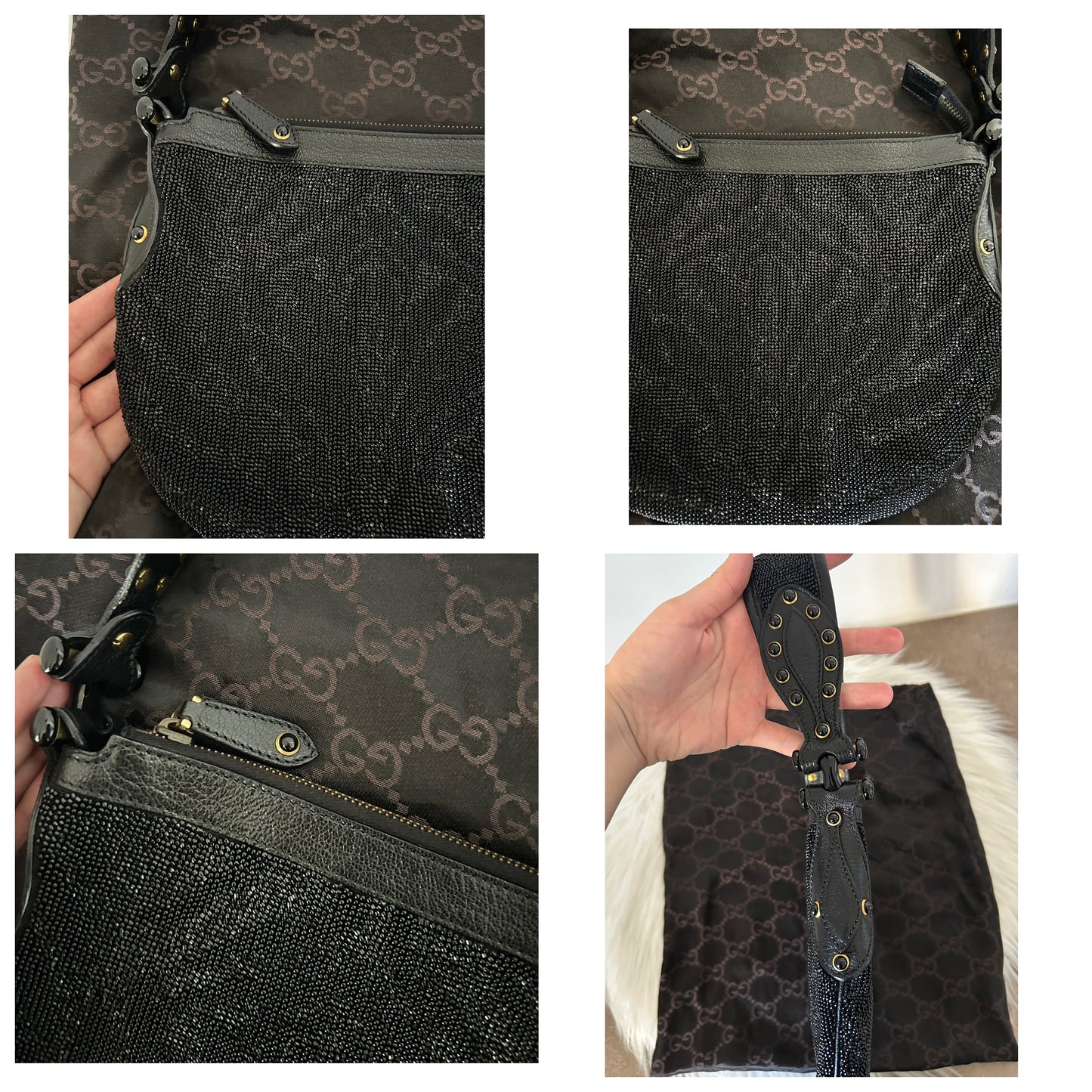 Gucci Pelham con perline e borchie - Pezzo Unico