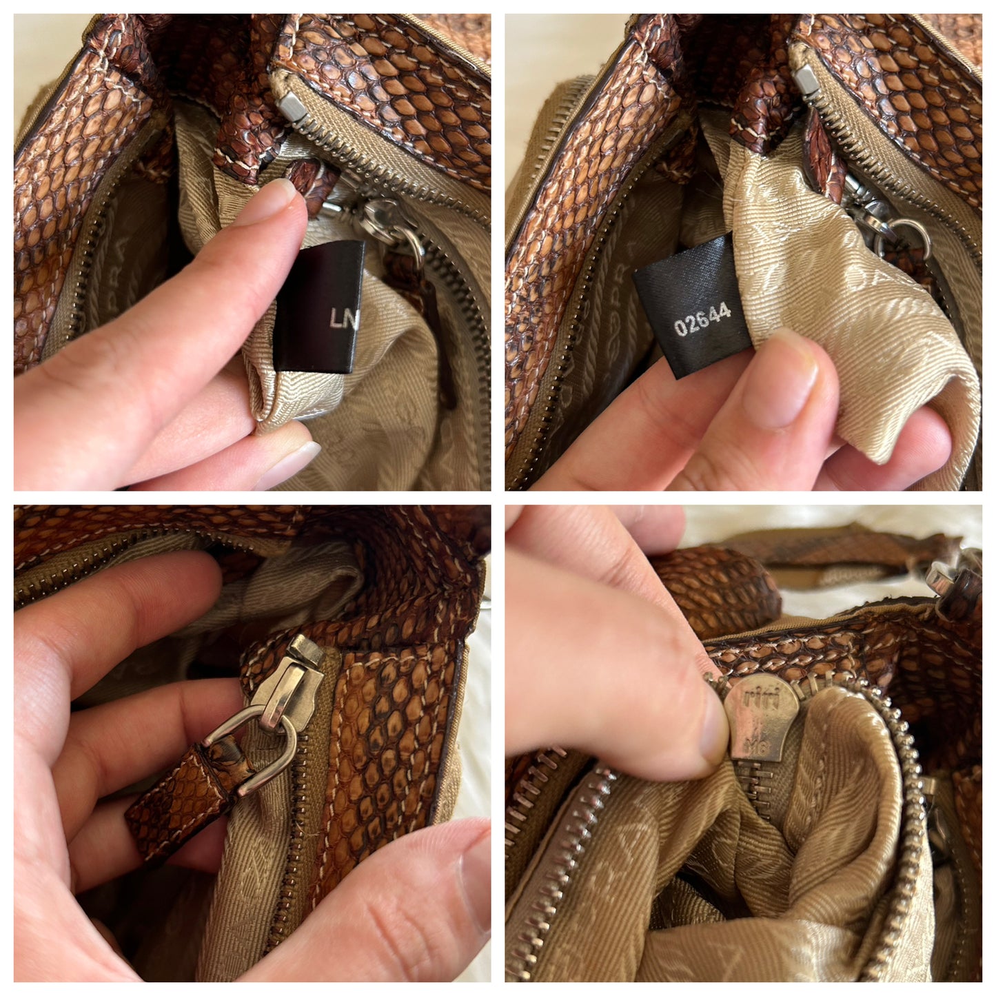 Borsa Prada in vero pitone