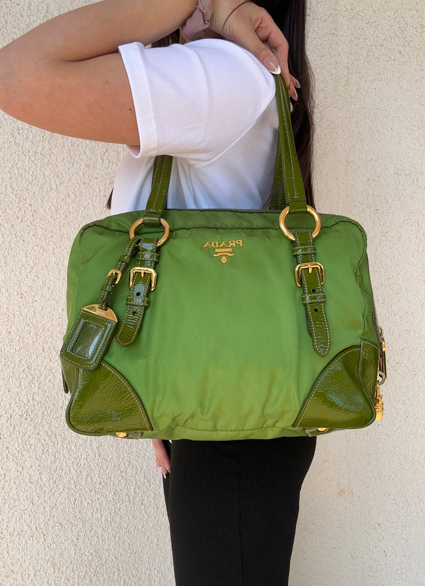 Prada bauletto verde