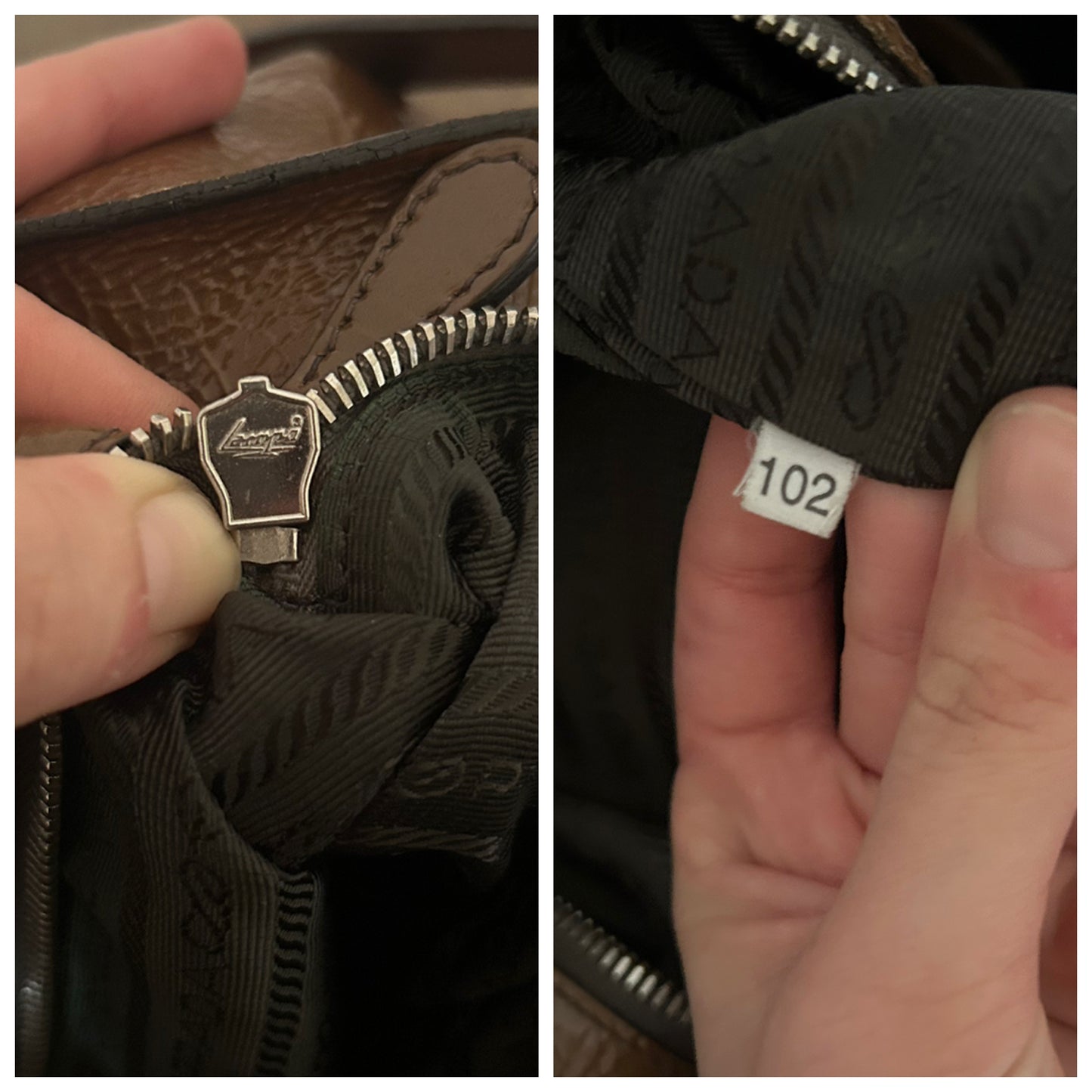Prada tote in pelle verniciata