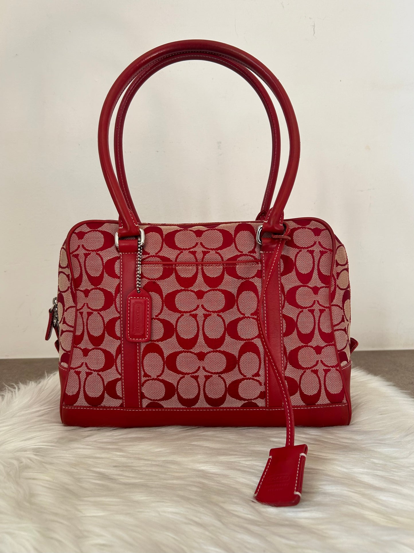 Bauletto Coach vintage rosso