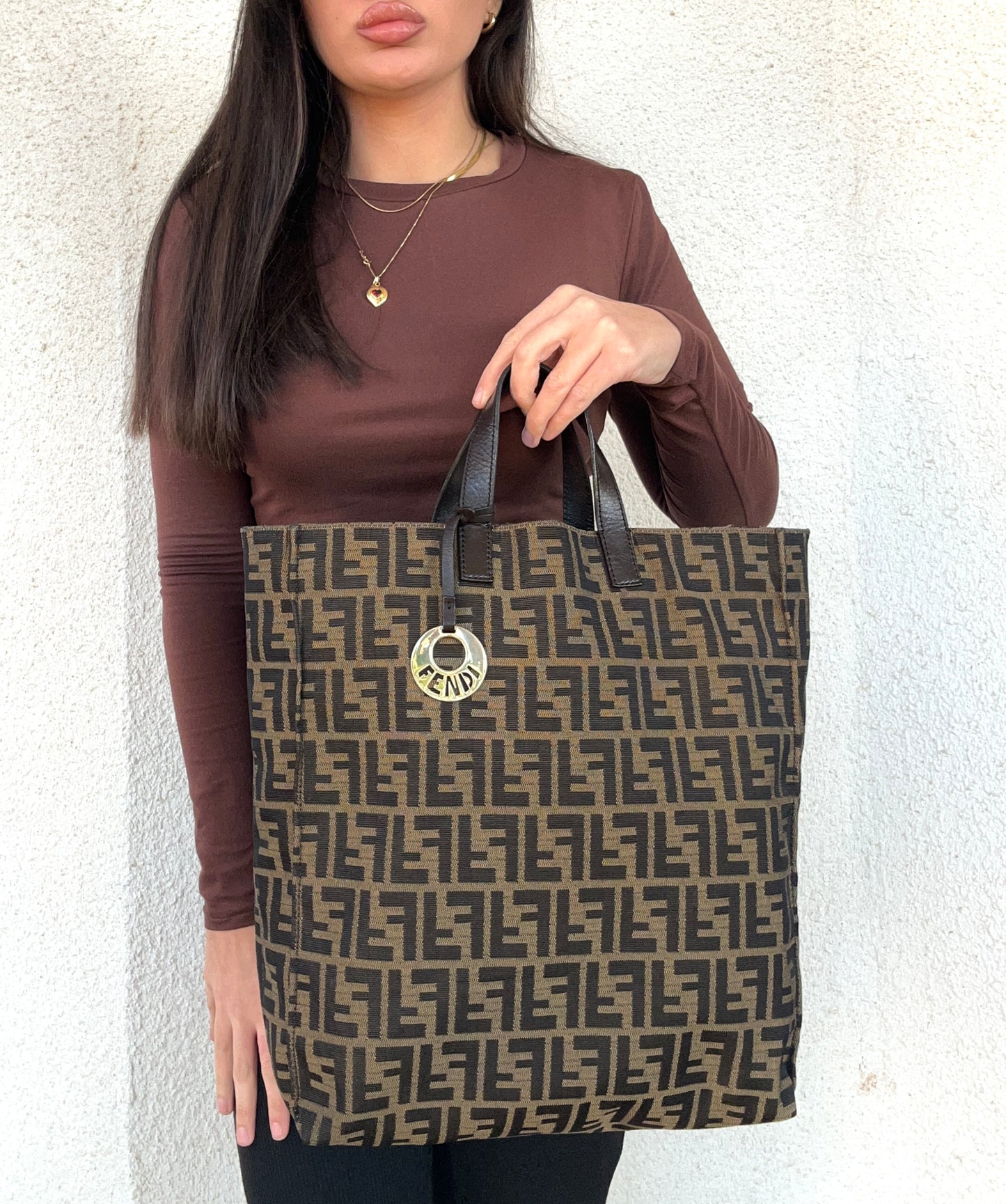 Fendi tote bag in monogram zucca