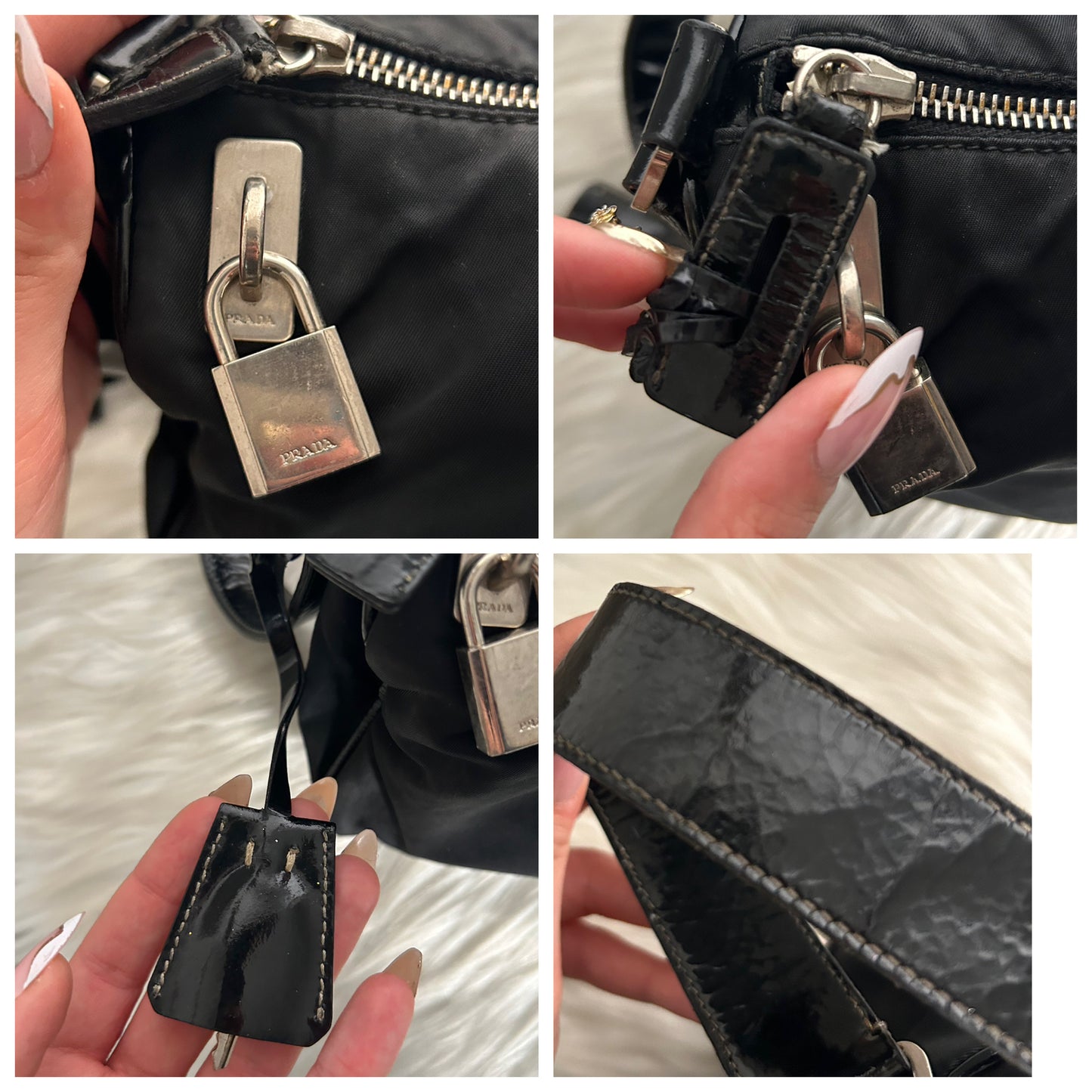 Prada baguette nera in nylon