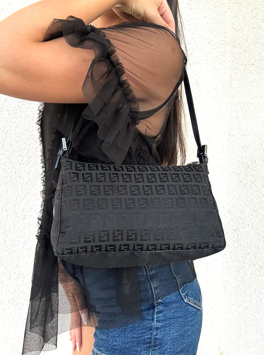 Fendi baguette zucchino nera
