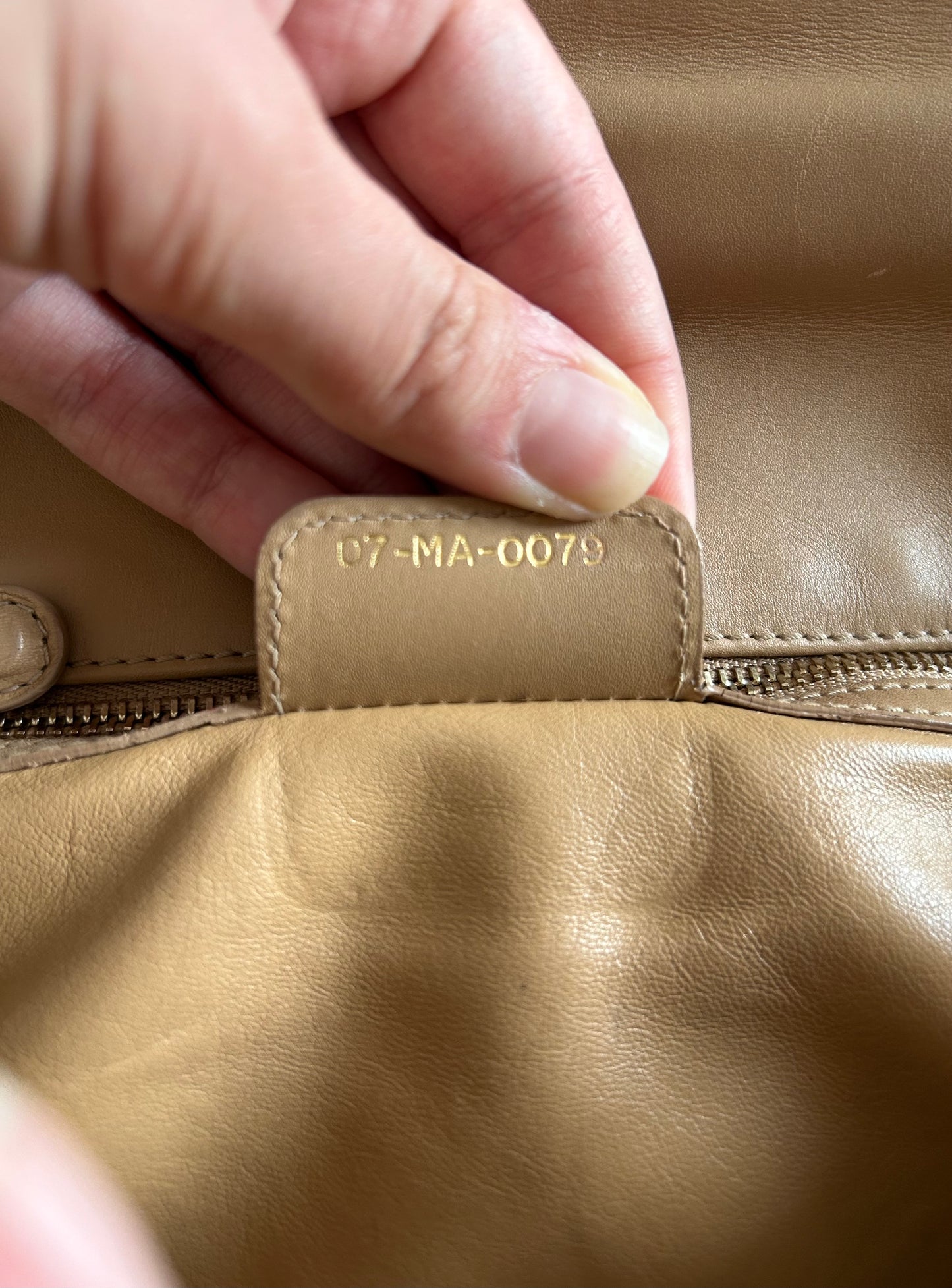 Dior Malice tote bag in pelle beige