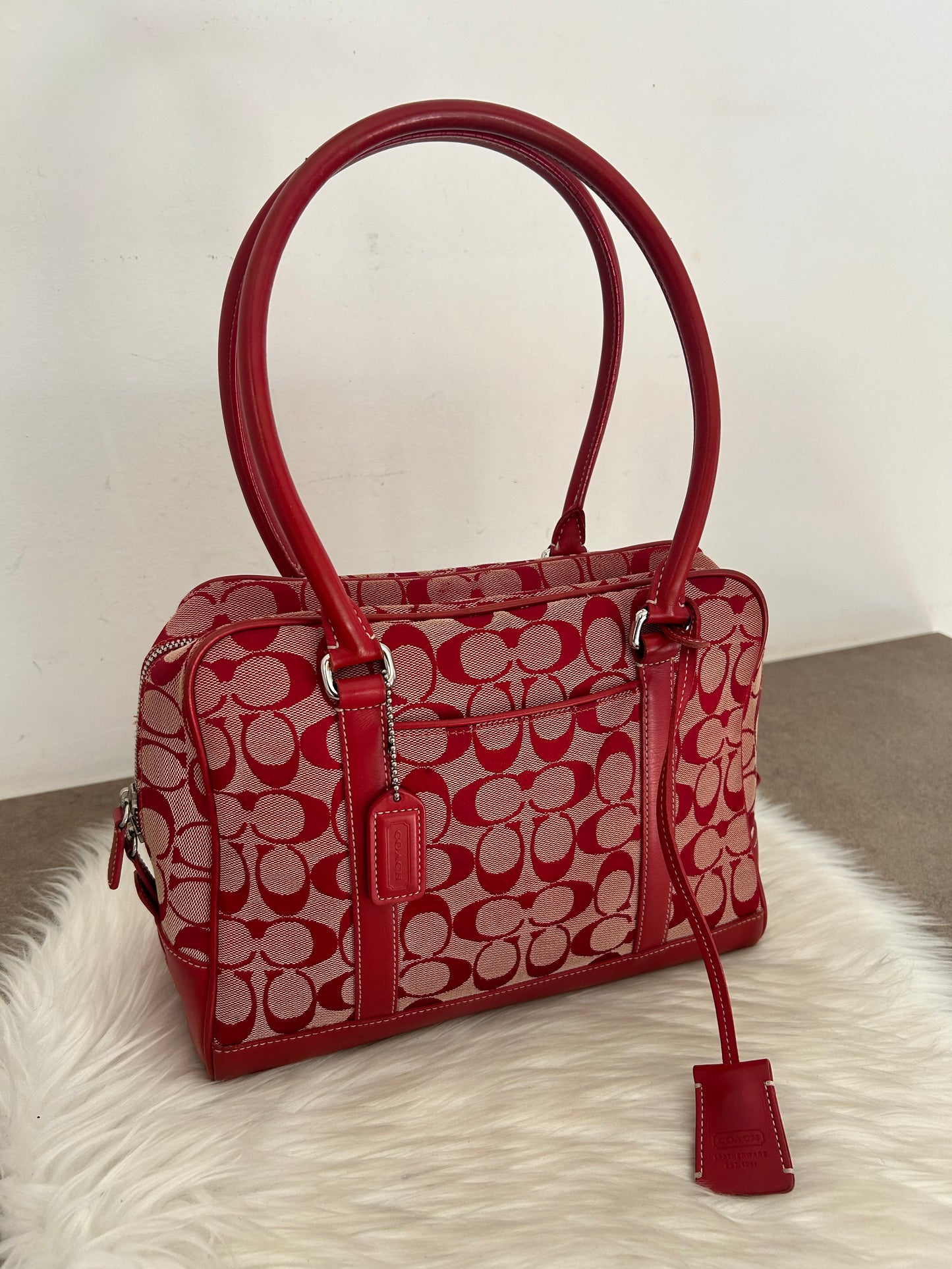 Bauletto Coach vintage rosso