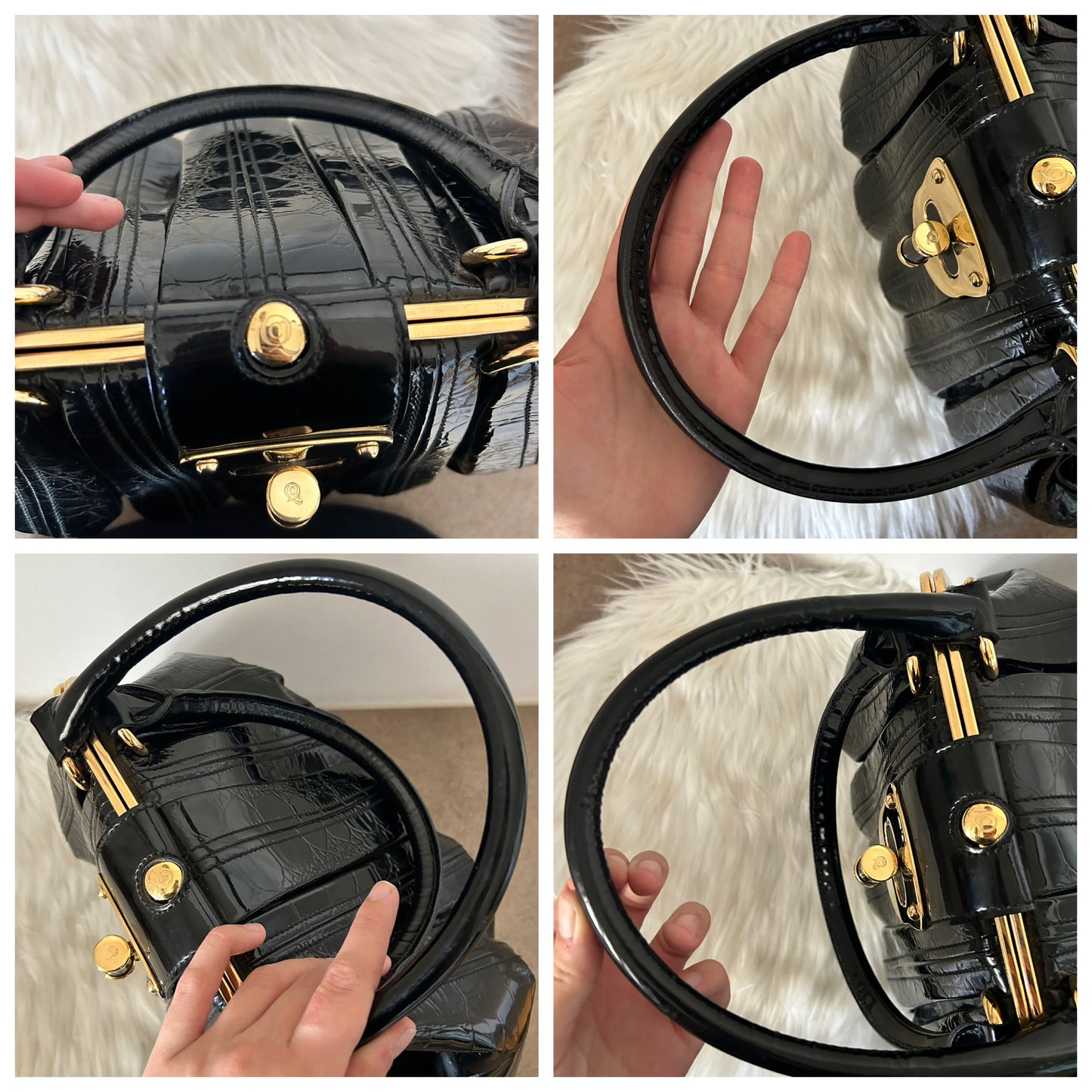 Alexander McQueen Elvie in vernice nera