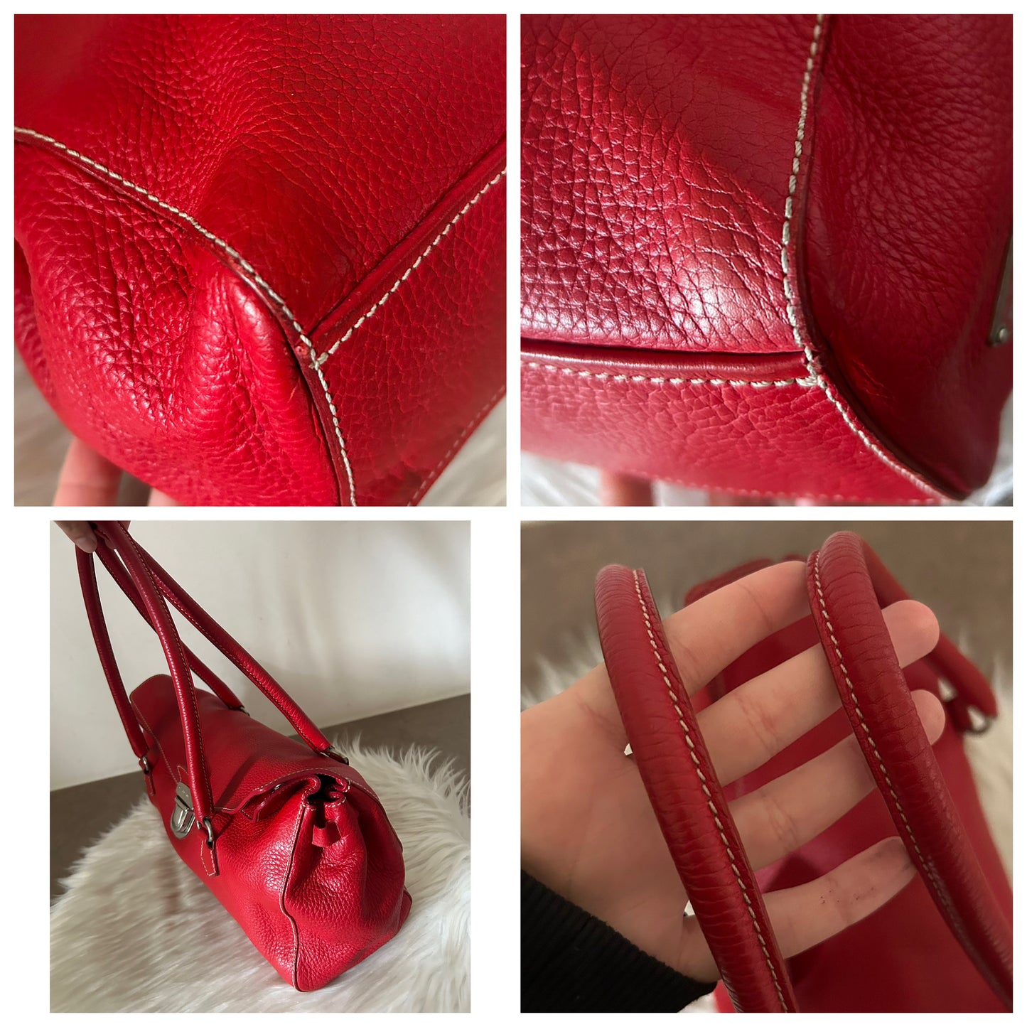 Prada tote in pelle rossa rarissima