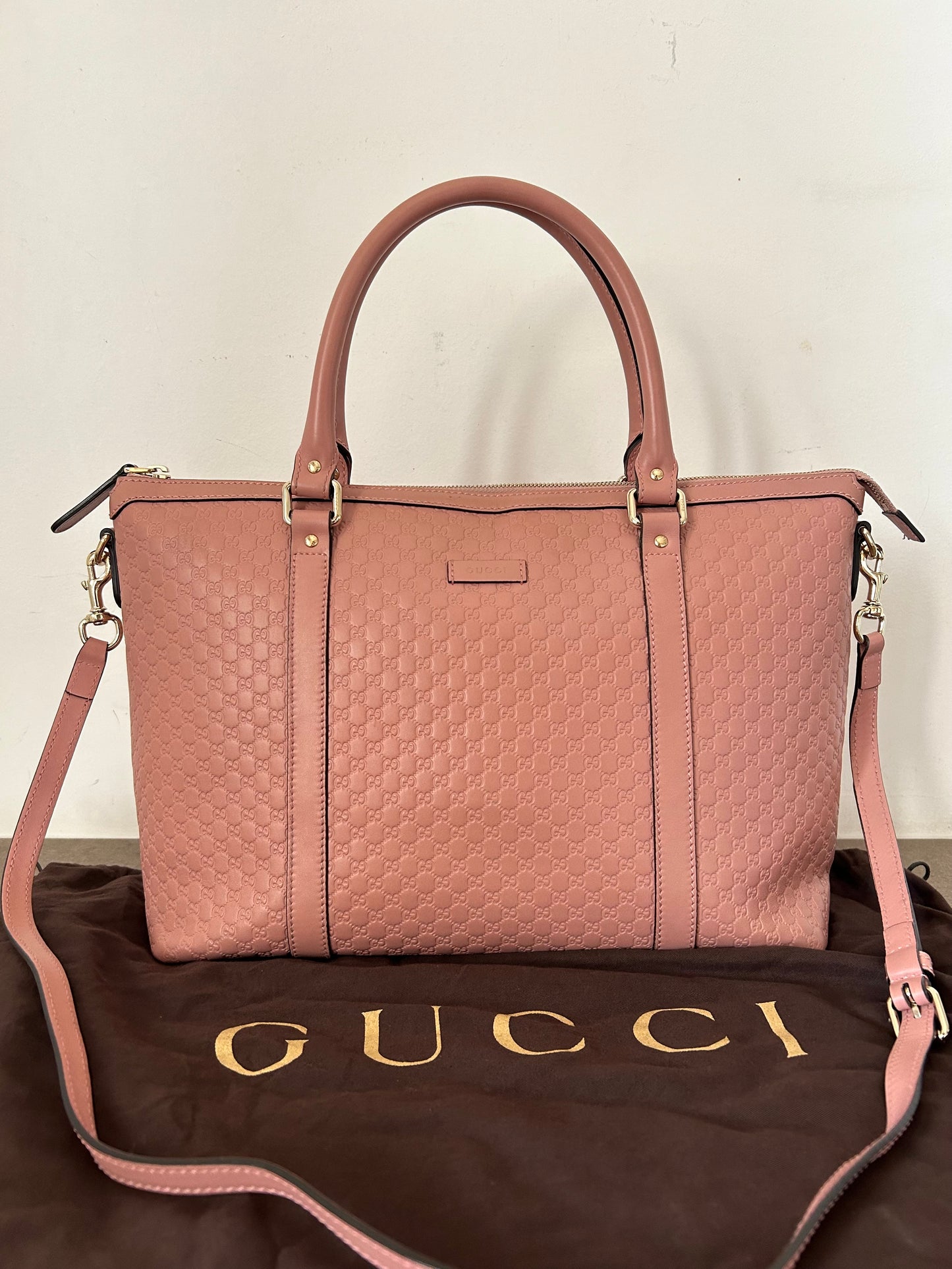 Gucci tote bag Guccissima rosa