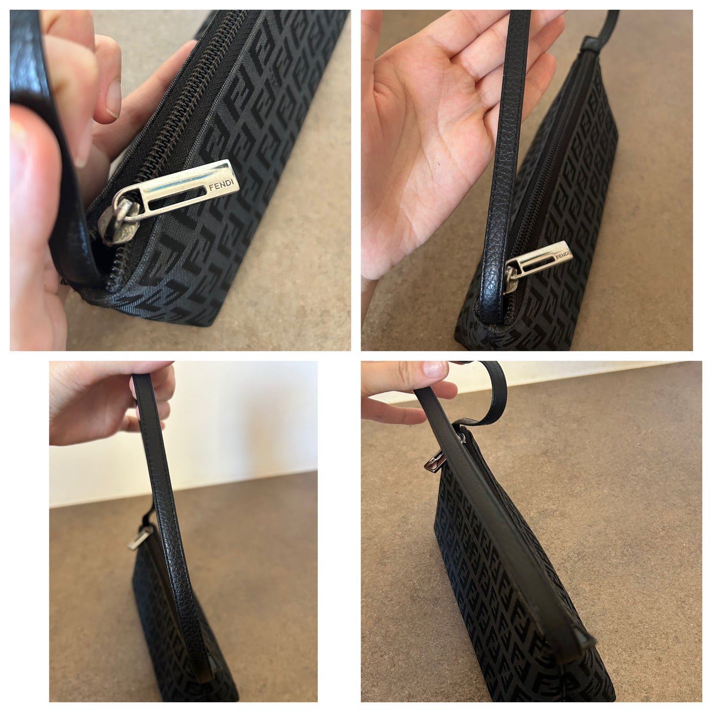 Fendi baguette zucchino nera