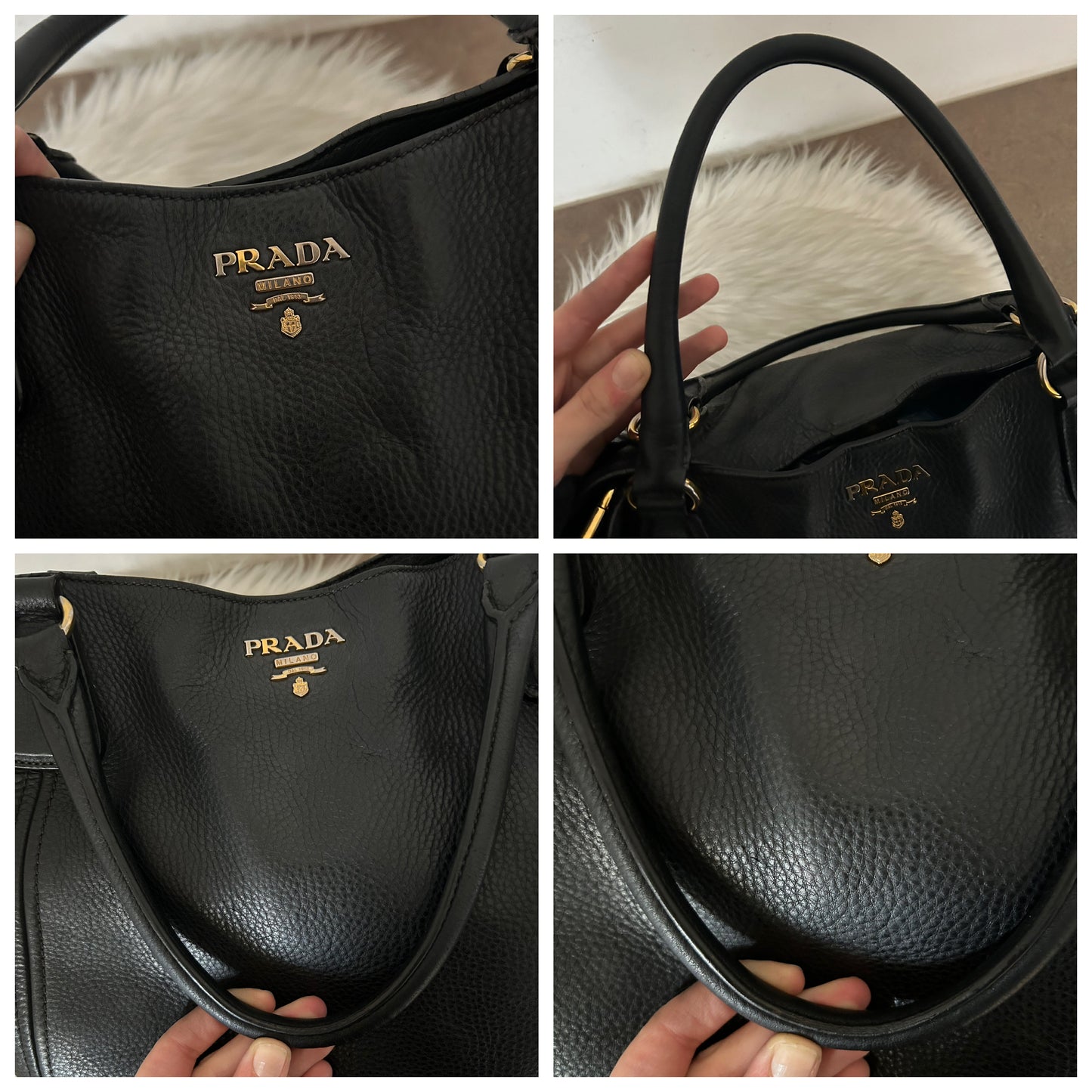 Prada tote in pelle nera