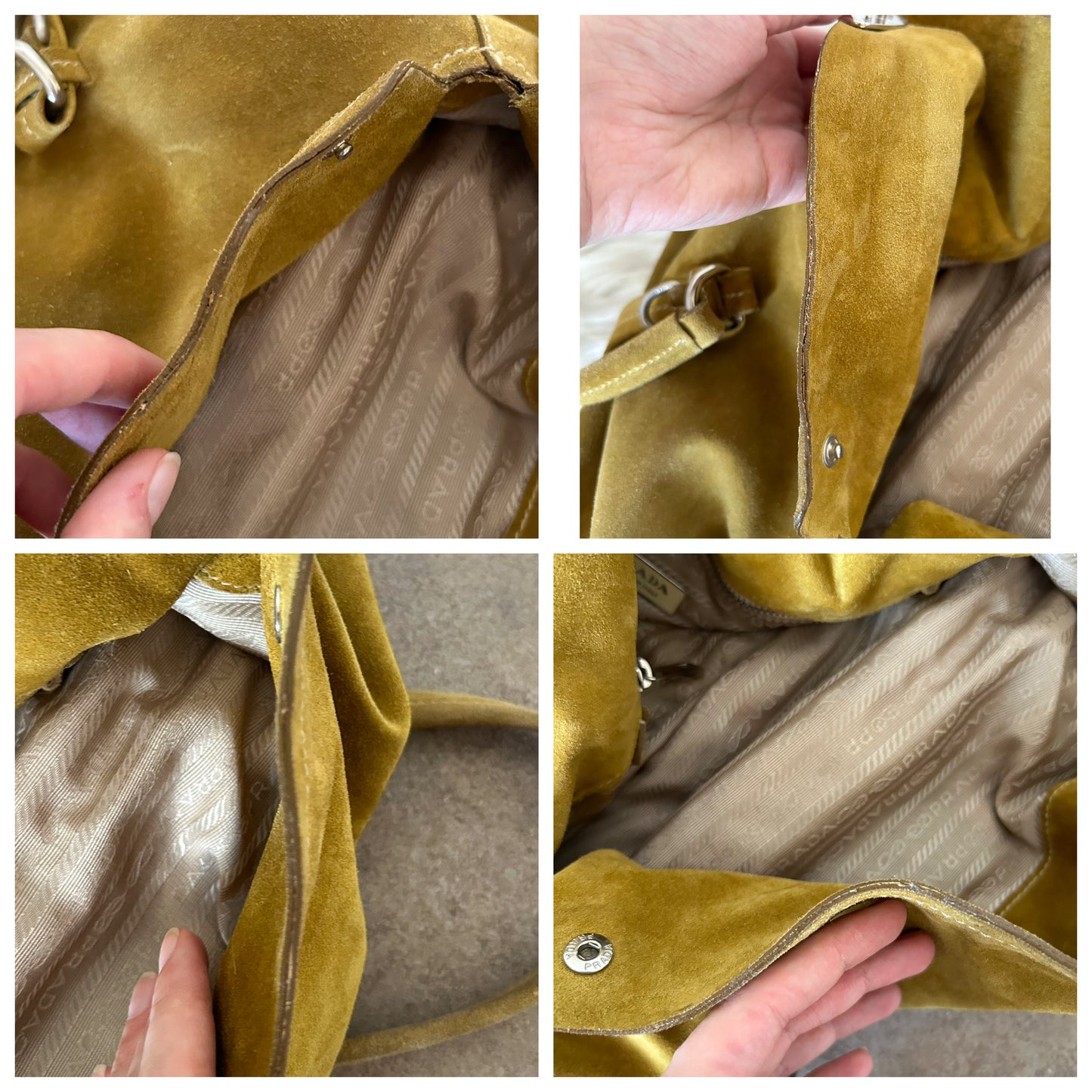 Prada tote in suede