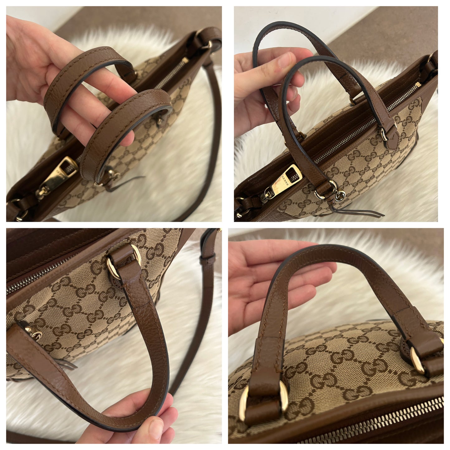 Gucci mini tote in pelle e monogram
