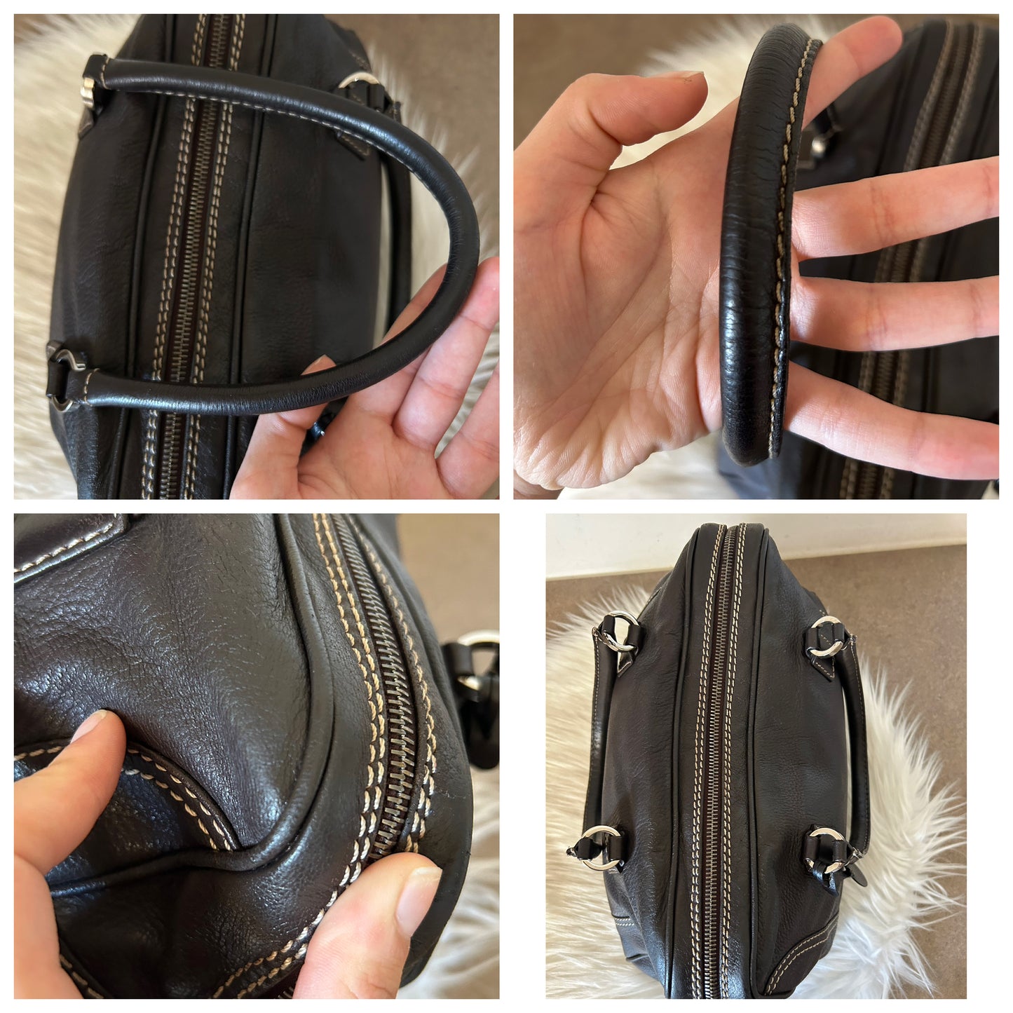 Bauletto Valentino Garavani in pelle marrone