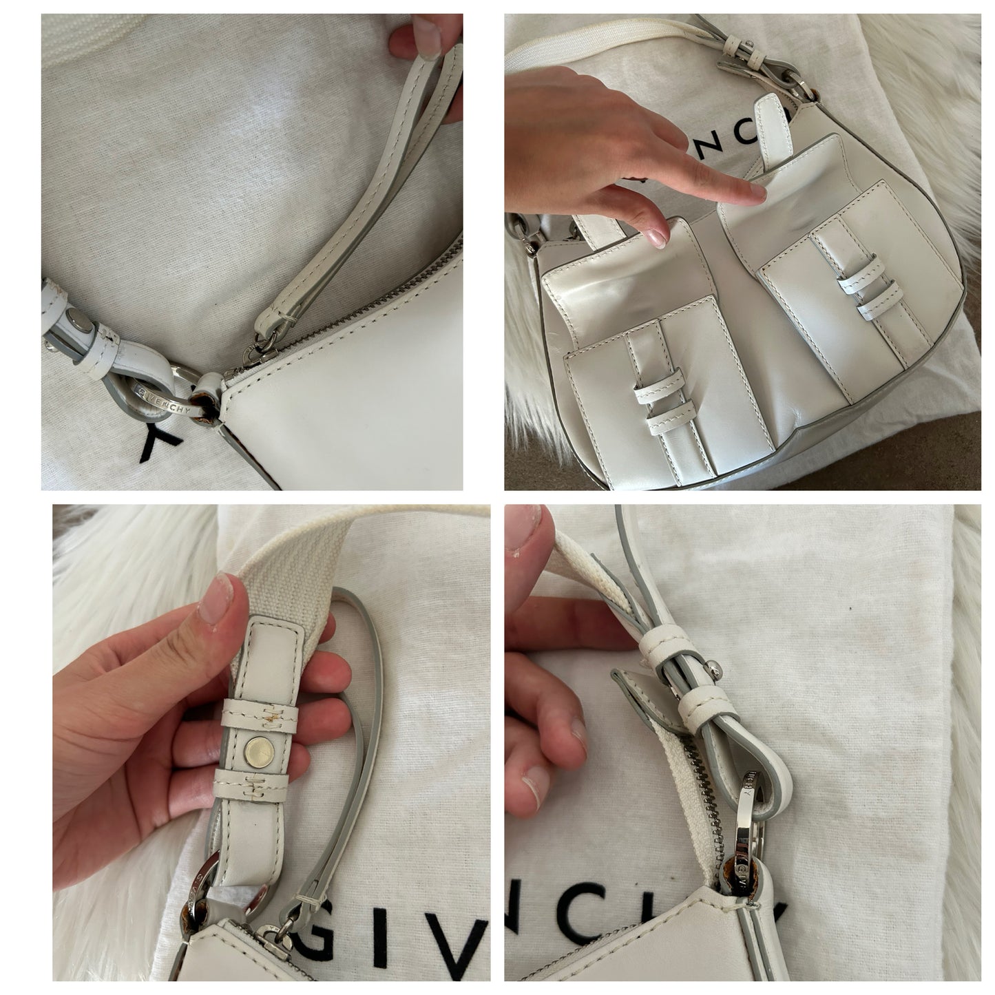 Givenchy borsetta in similpelle bianca