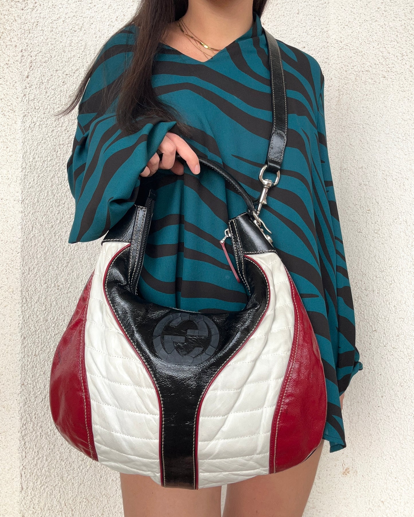 Gucci Snow Glam Hobo in pelle verniciata
