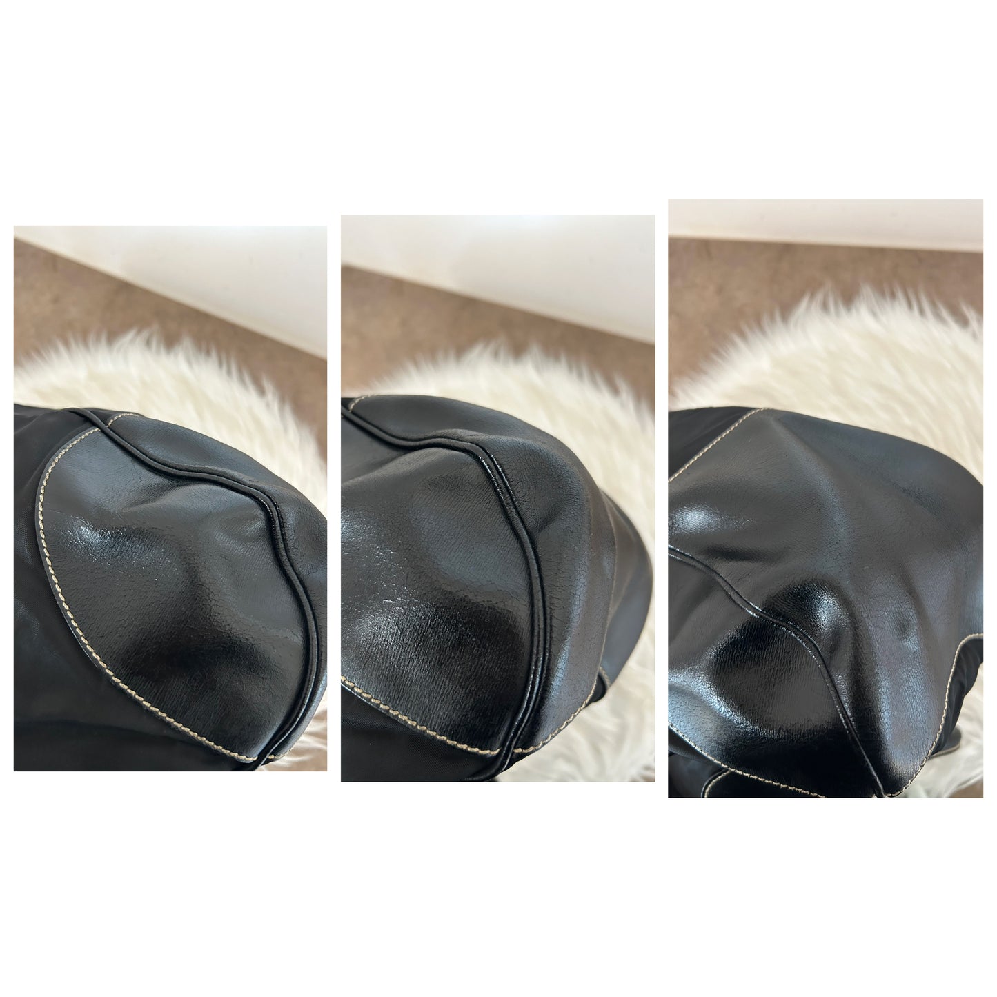 Prada Moon in nylon e pelle nera