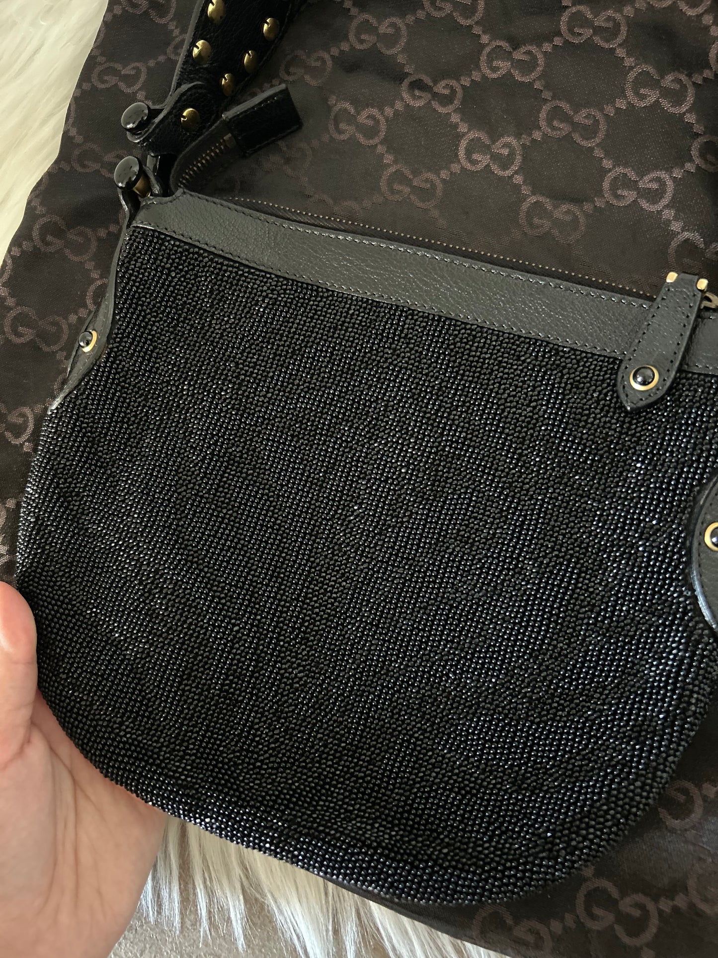 Gucci Pelham con perline e borchie - Pezzo Unico
