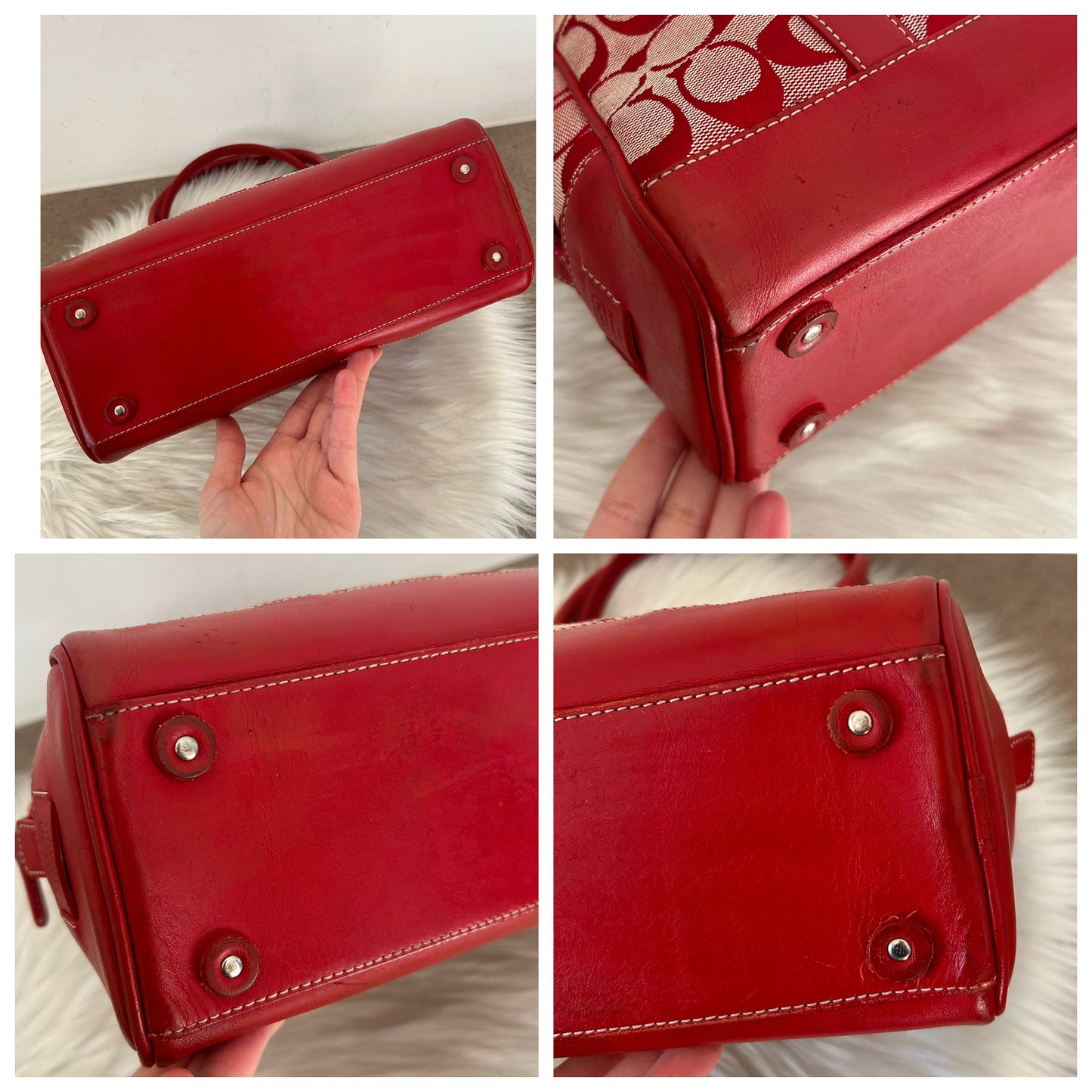 Bauletto Coach vintage rosso