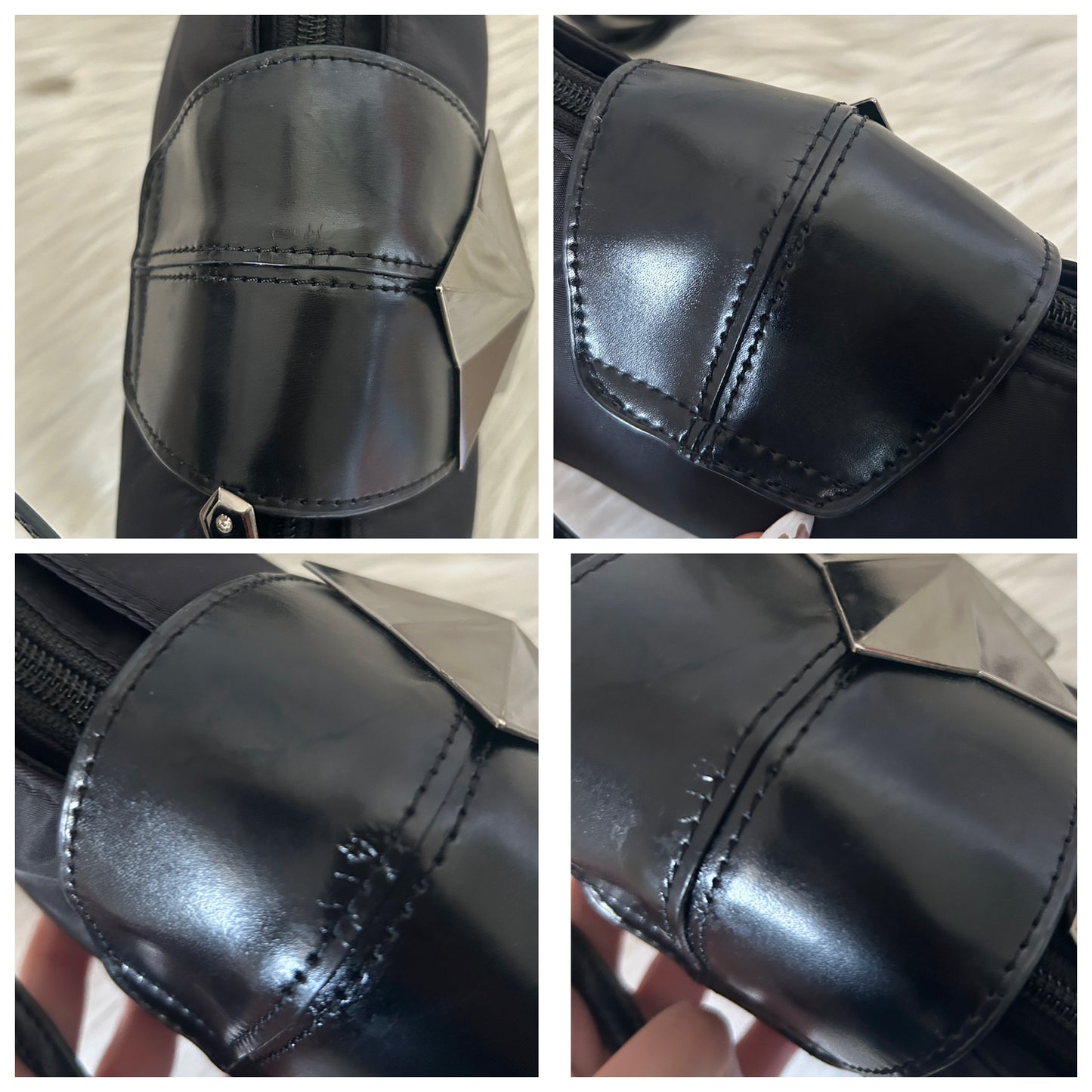 Baguette Thierry Mugler in nylon nera