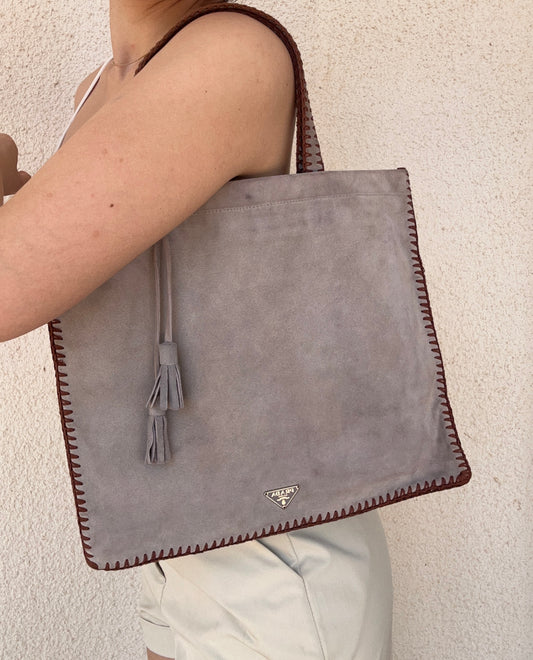 Prada tote in suede