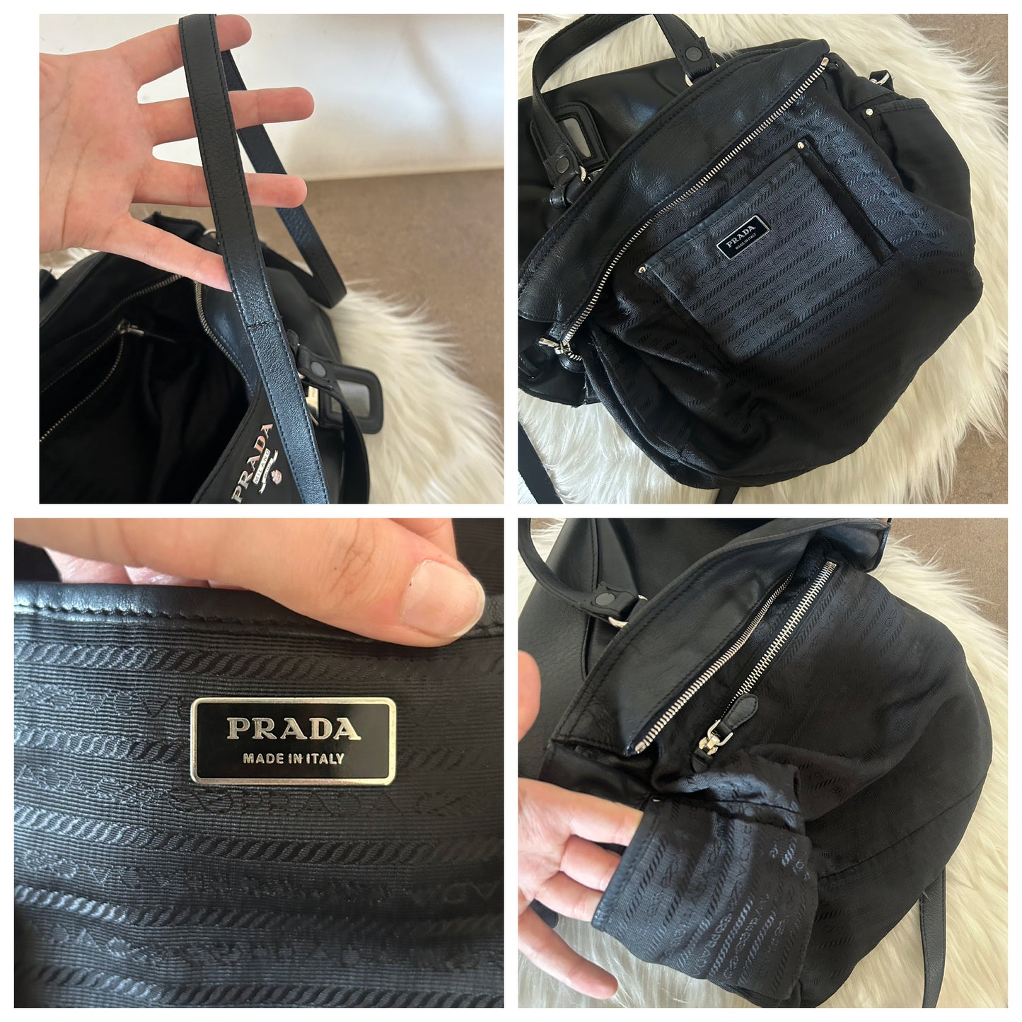 Prada tote in pelle nera