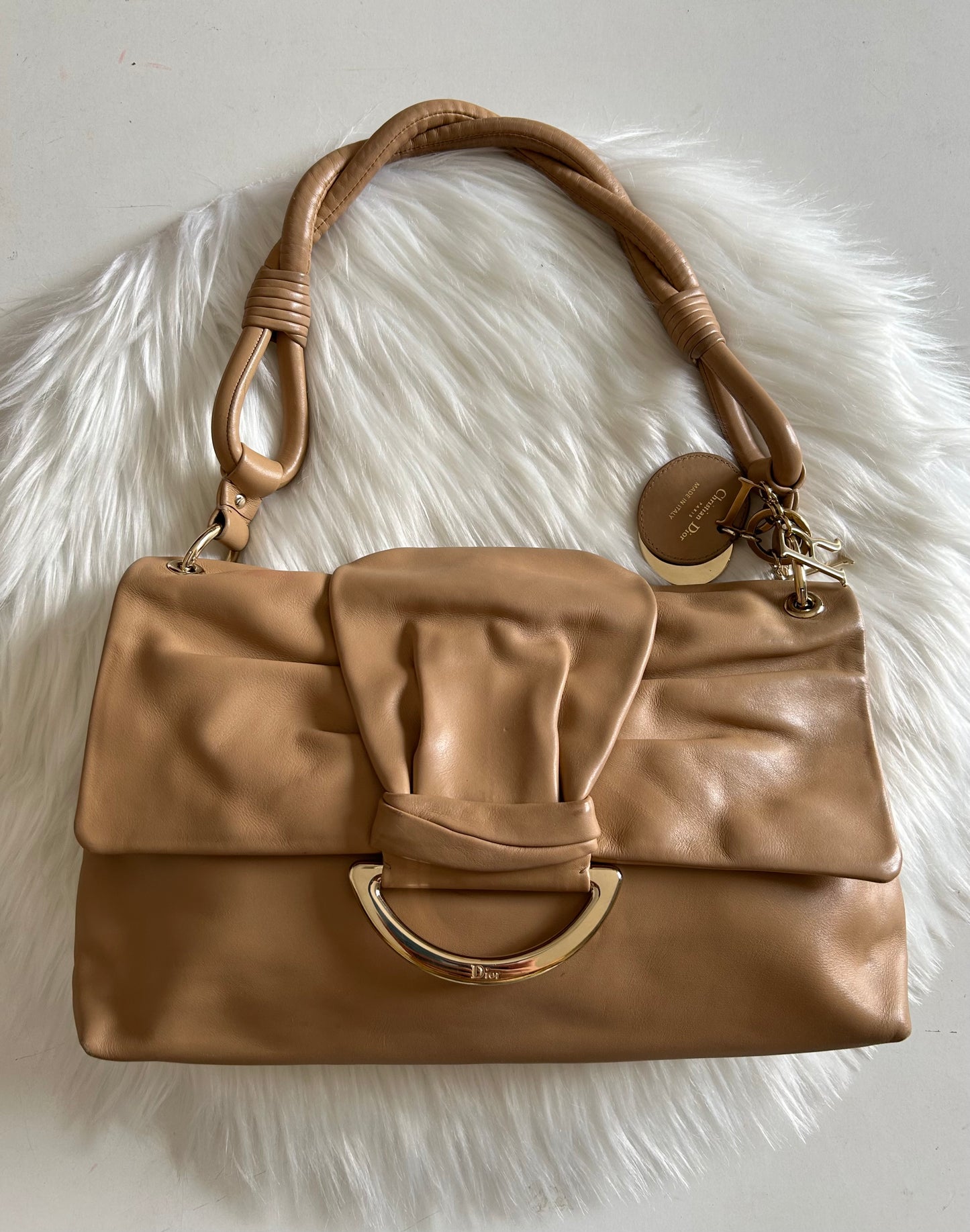 Dior Malice tote bag in pelle beige
