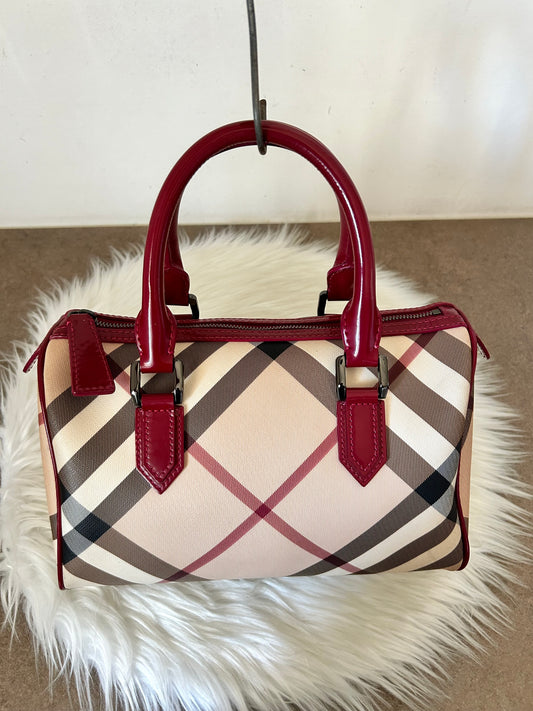 Bauletto Burberry rosso ciliegia