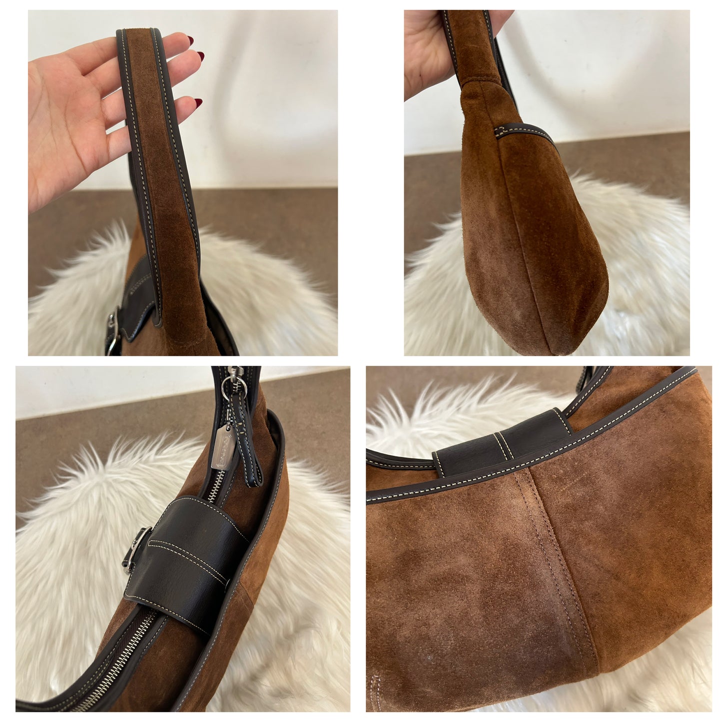 Coach Signature Sufflette in suede