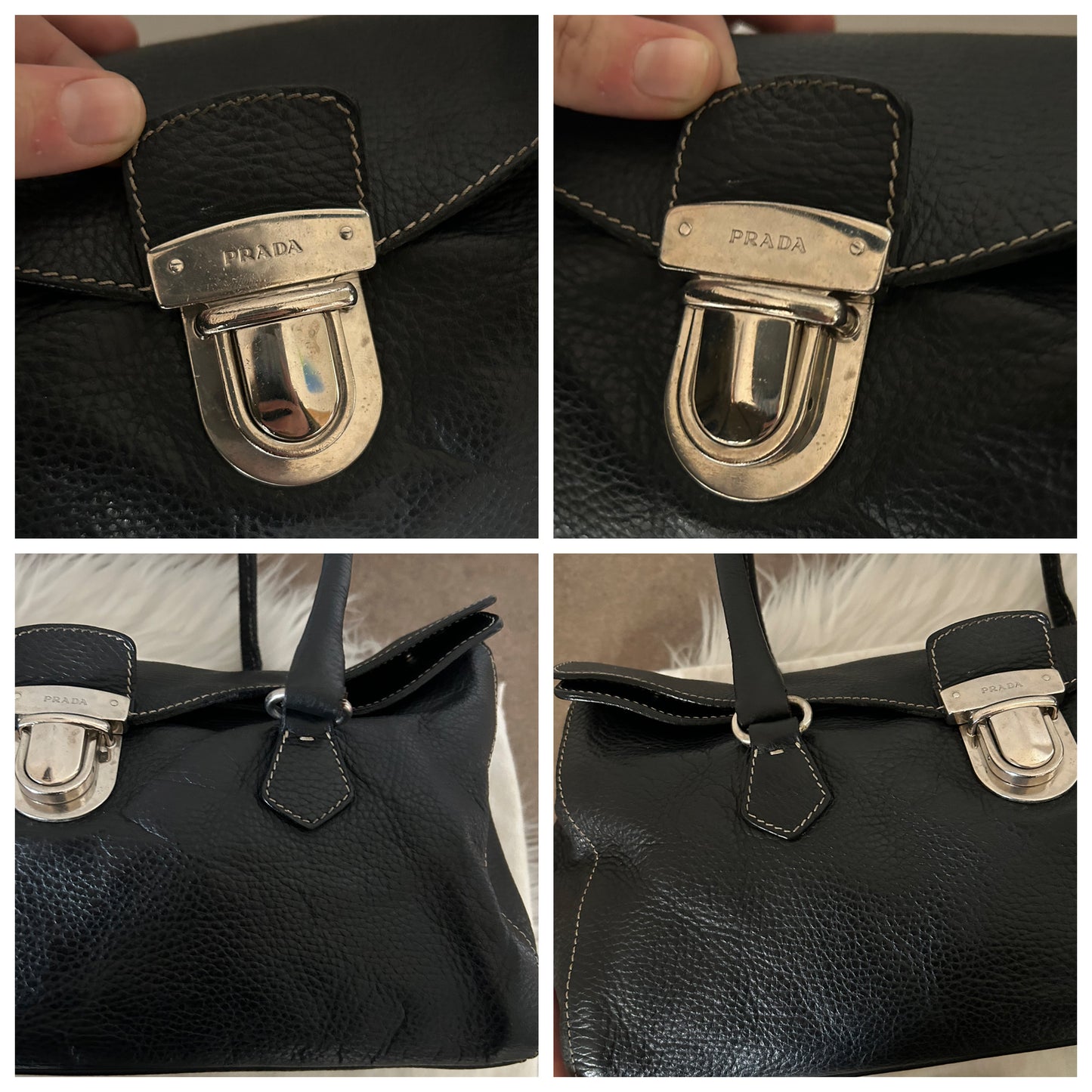 Prada tote in pelle nera