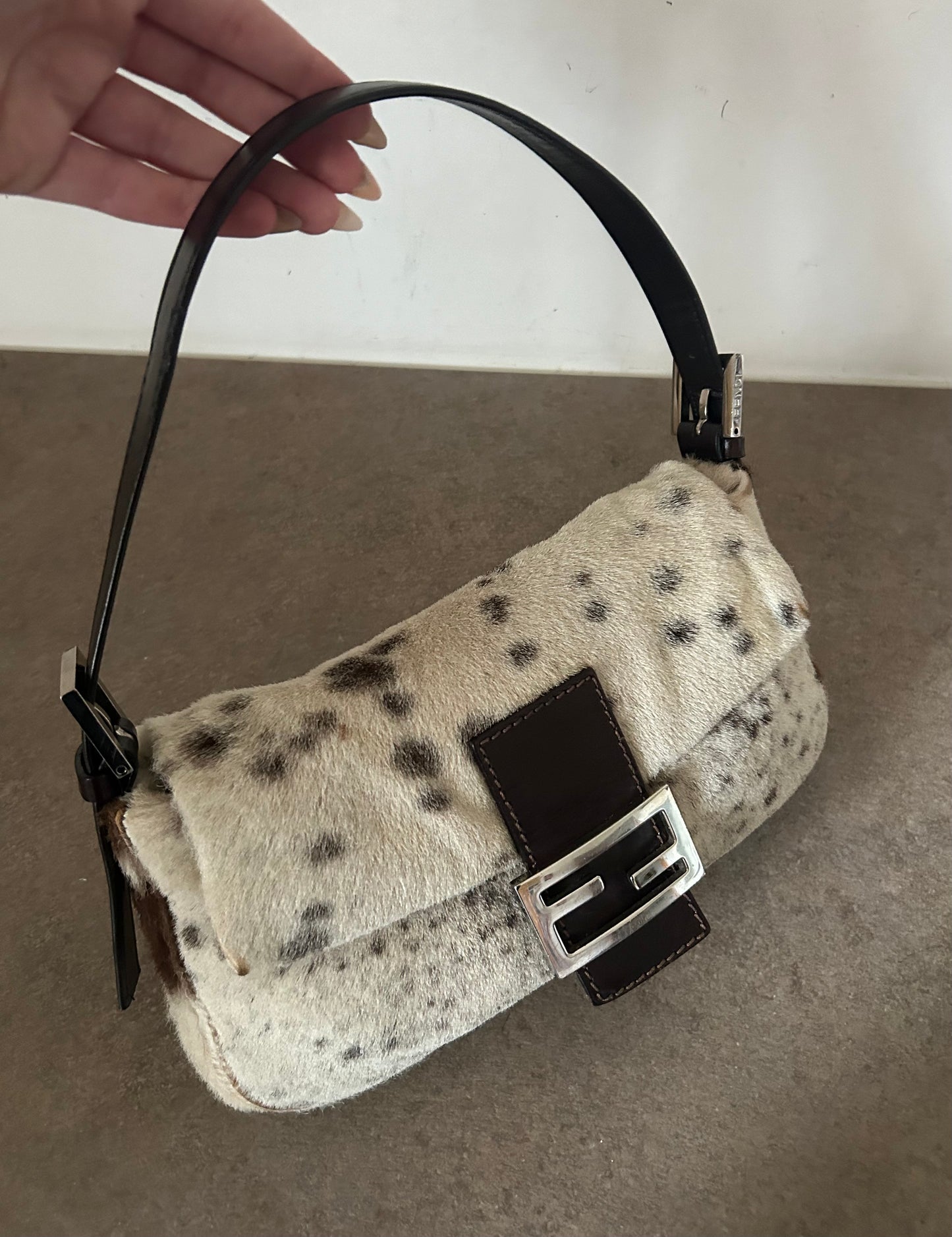 Fendi baguette in cavallino maculata vintage