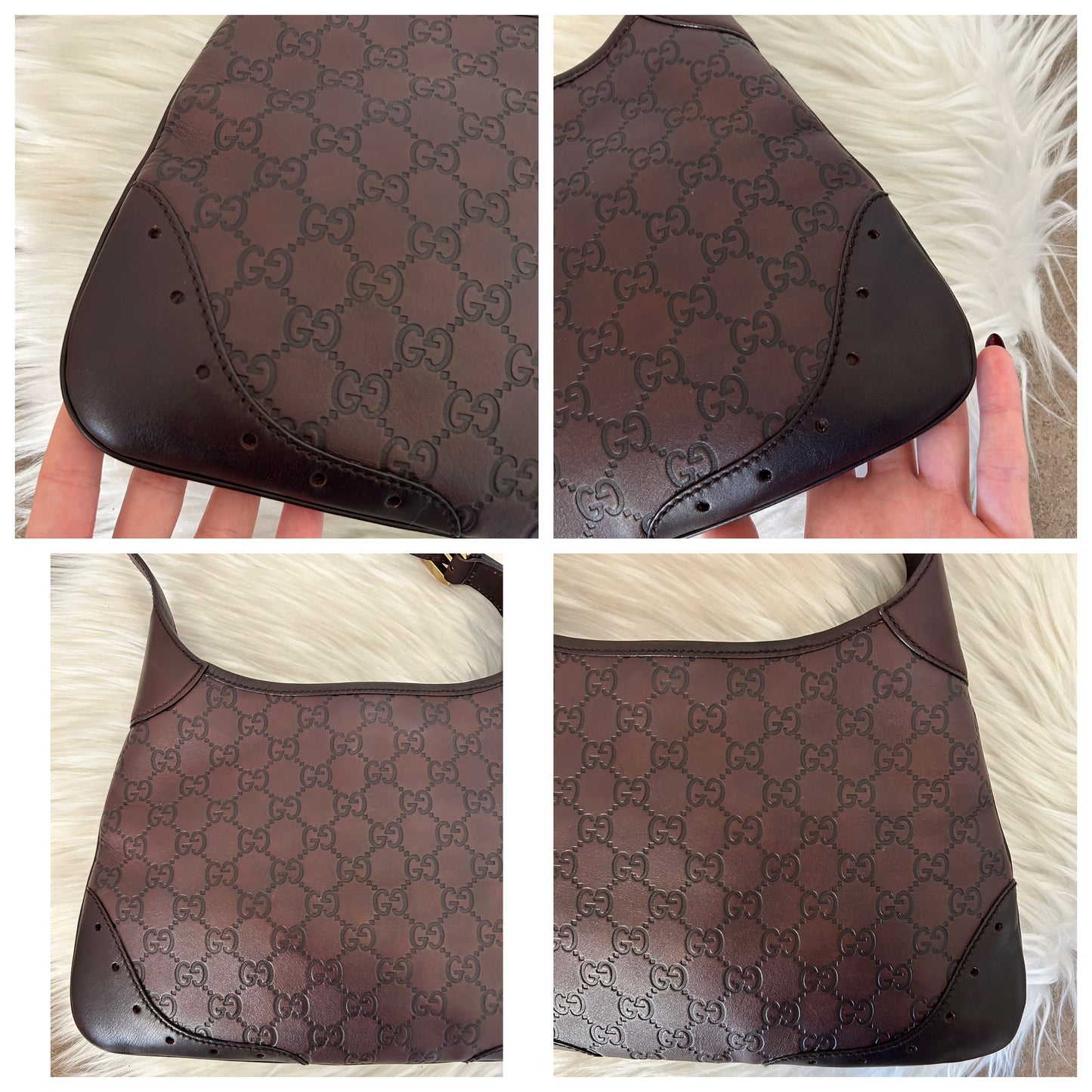 Gucci Jackie in pelle vinaccia