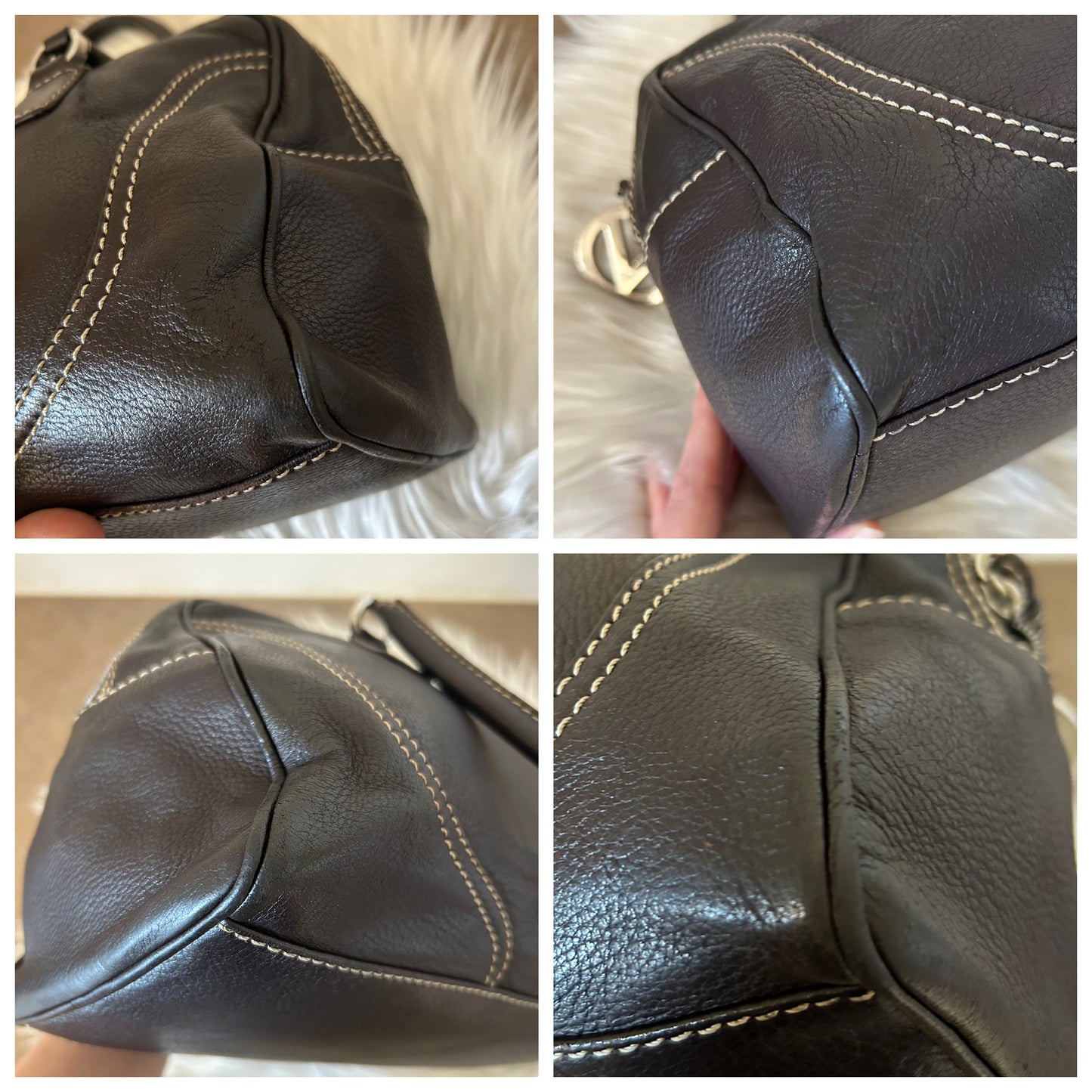 Bauletto Valentino Garavani in pelle marrone