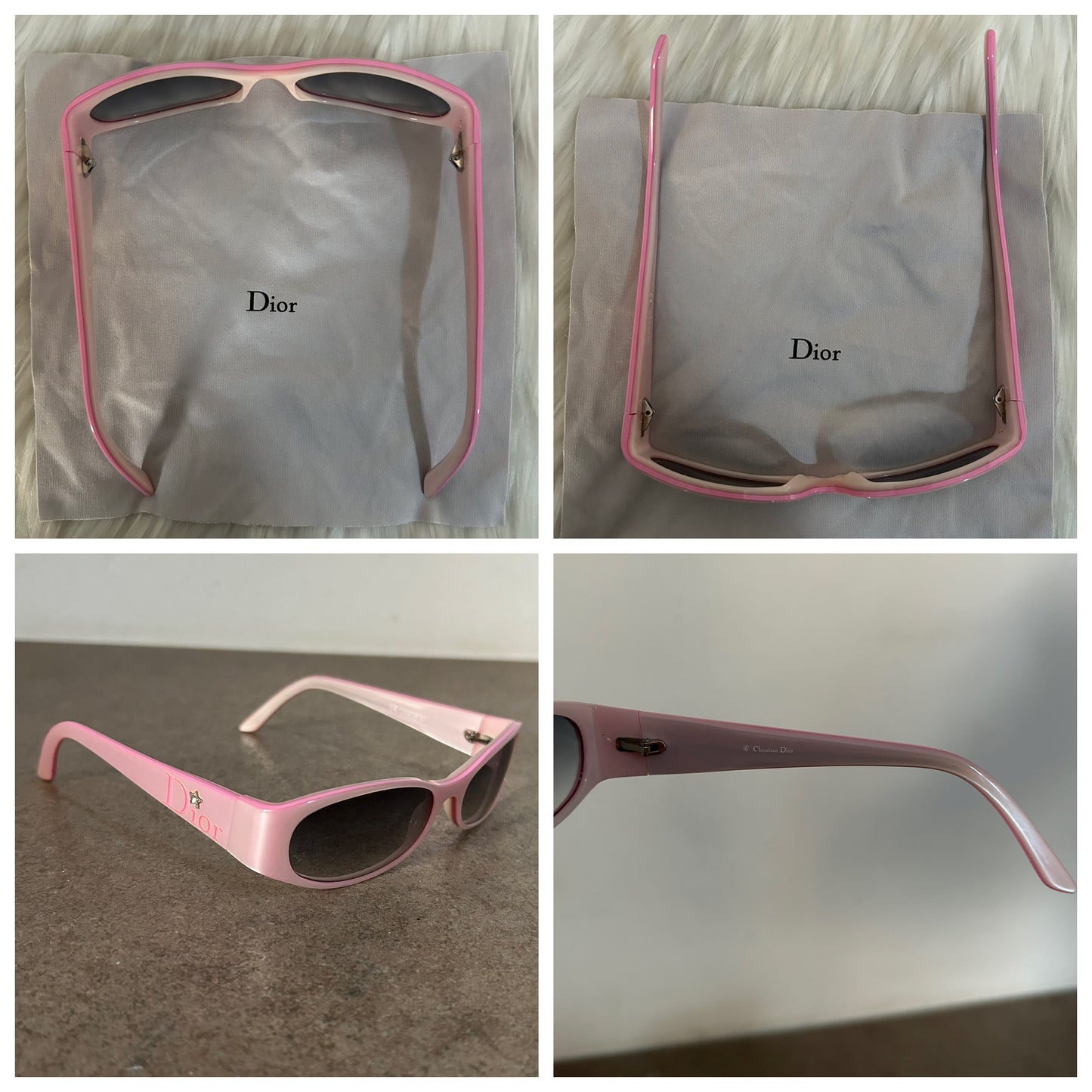 Dior occhiali da sole rosa con stellina