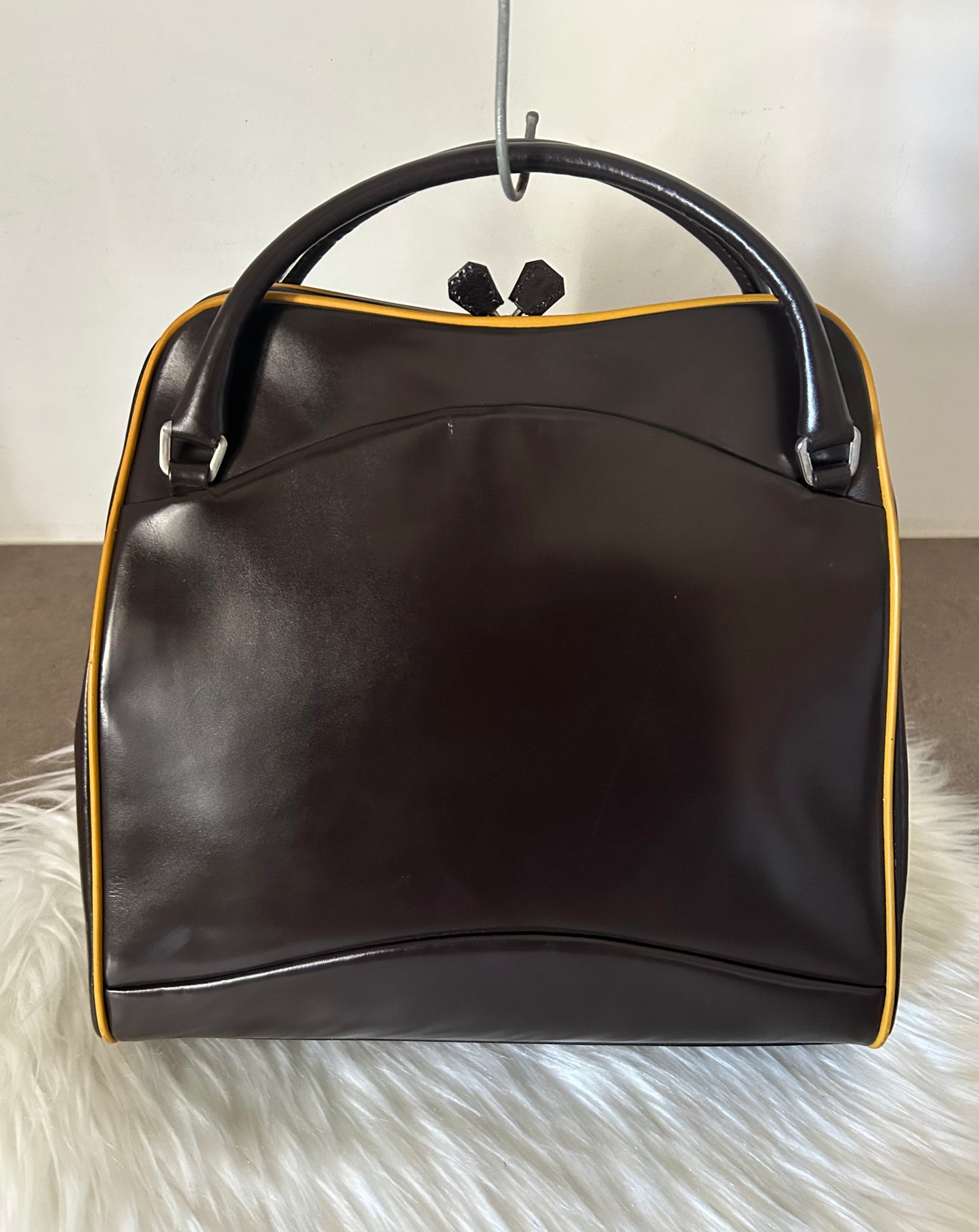 Prada Work in pelle spazzolata cioccolato
