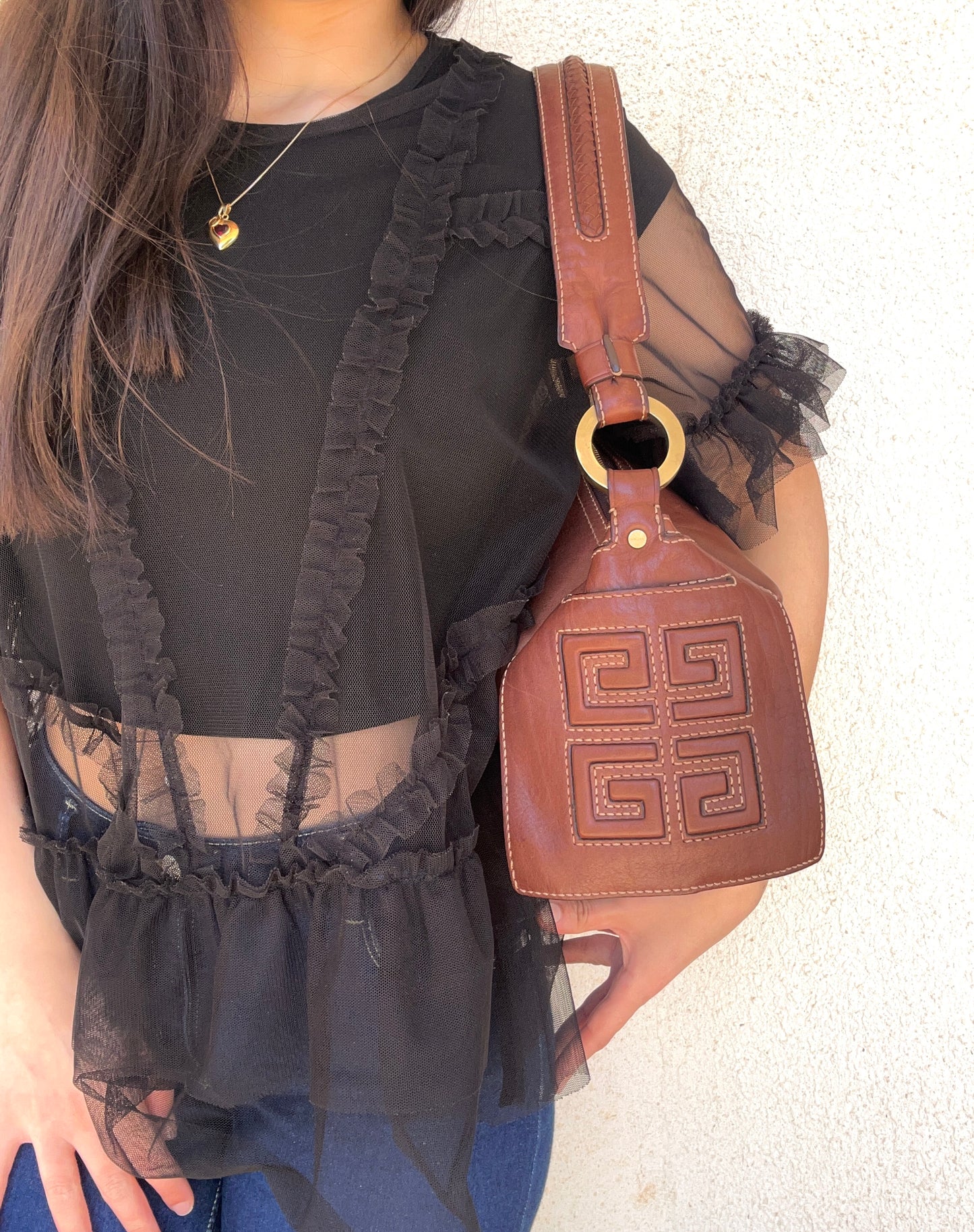 Baguette Givenchy in pelle marrone