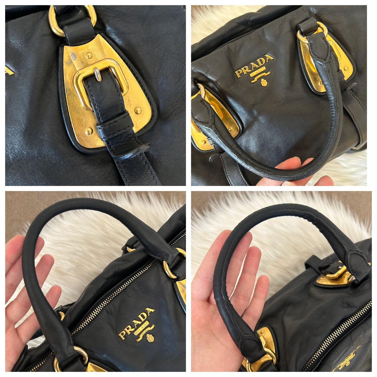 Prada tote in pelle con tracolla