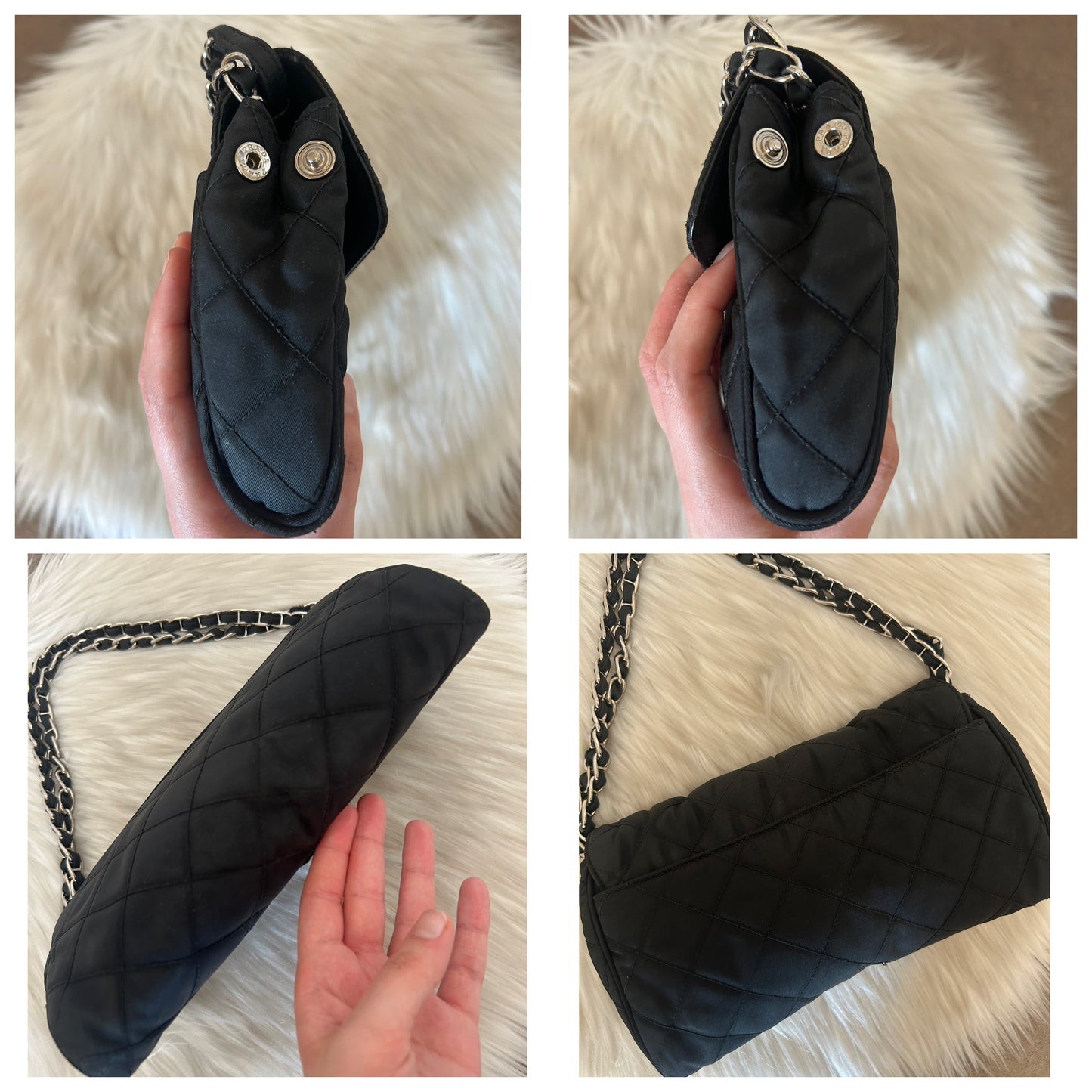 Prada baguette nera nylon trapuntata
