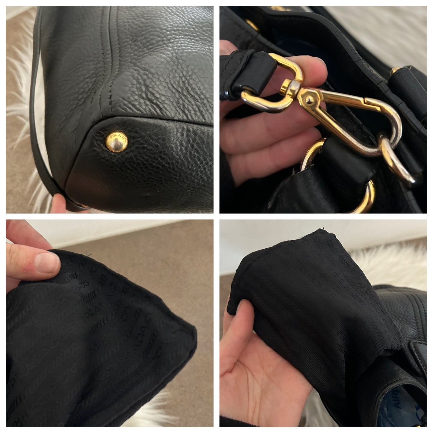 Prada tote in pelle nera