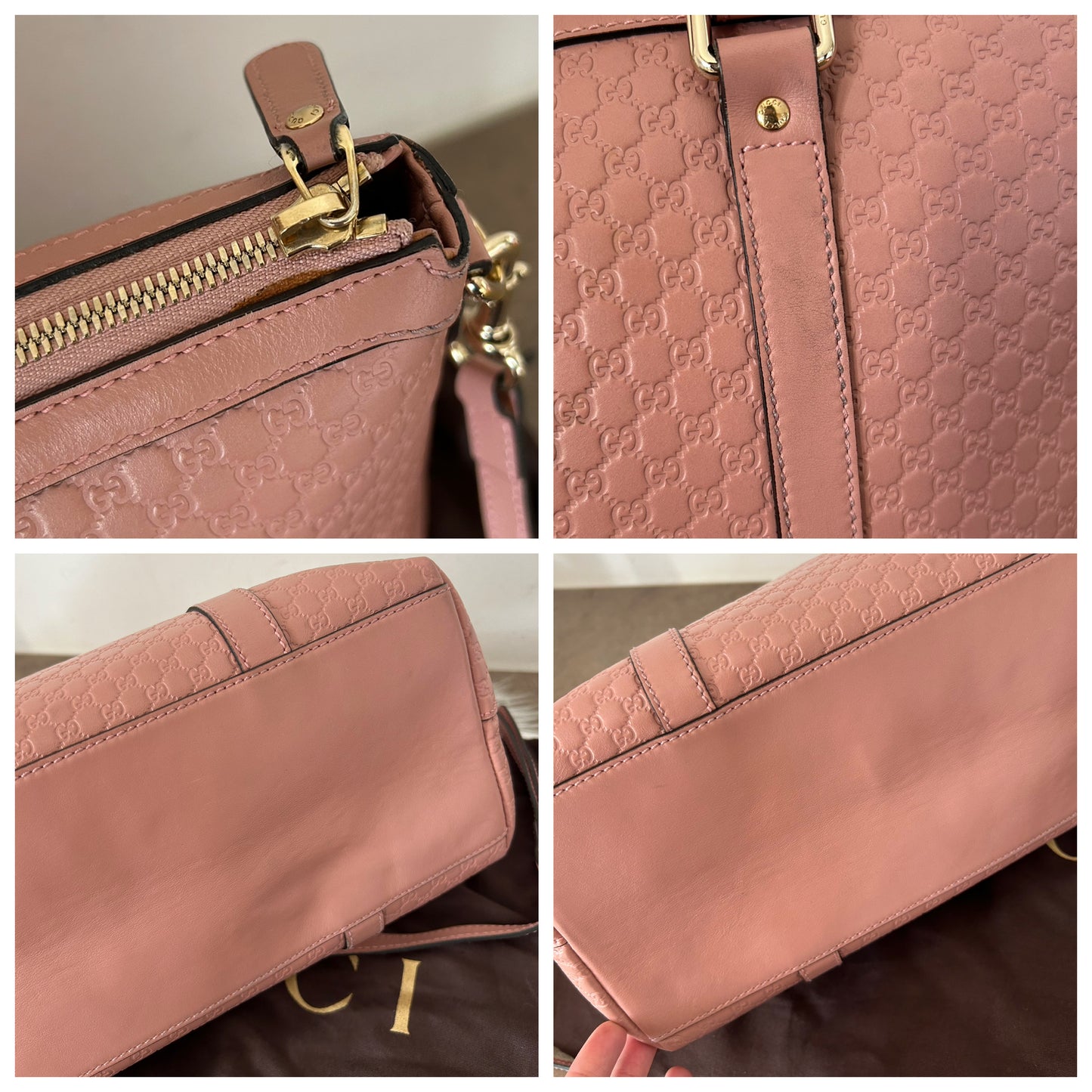 Gucci tote bag Guccissima rosa