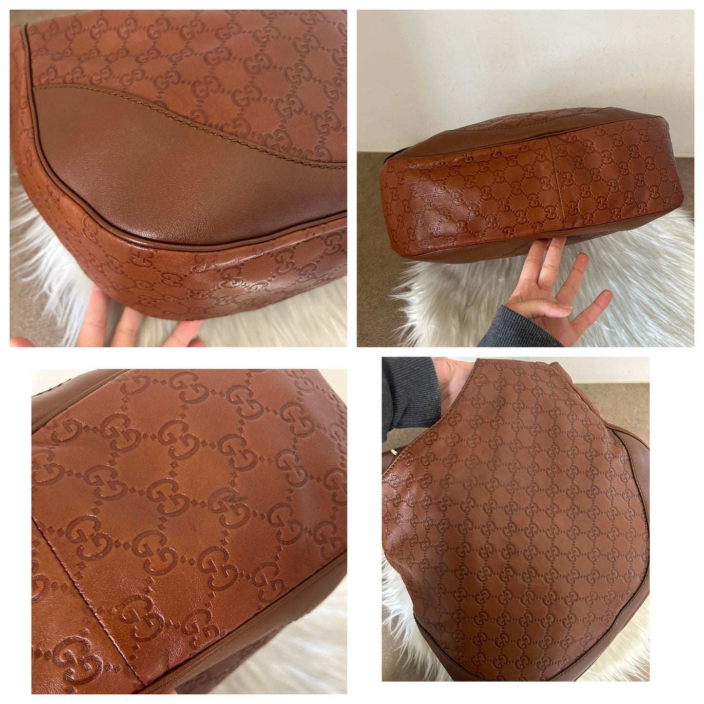 Gucci tote in pelle marrone