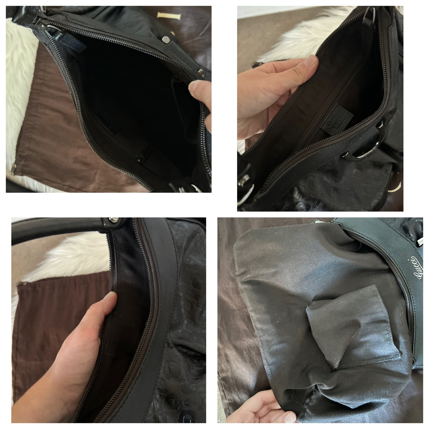 Gucci D-Ring in pelle horsebit