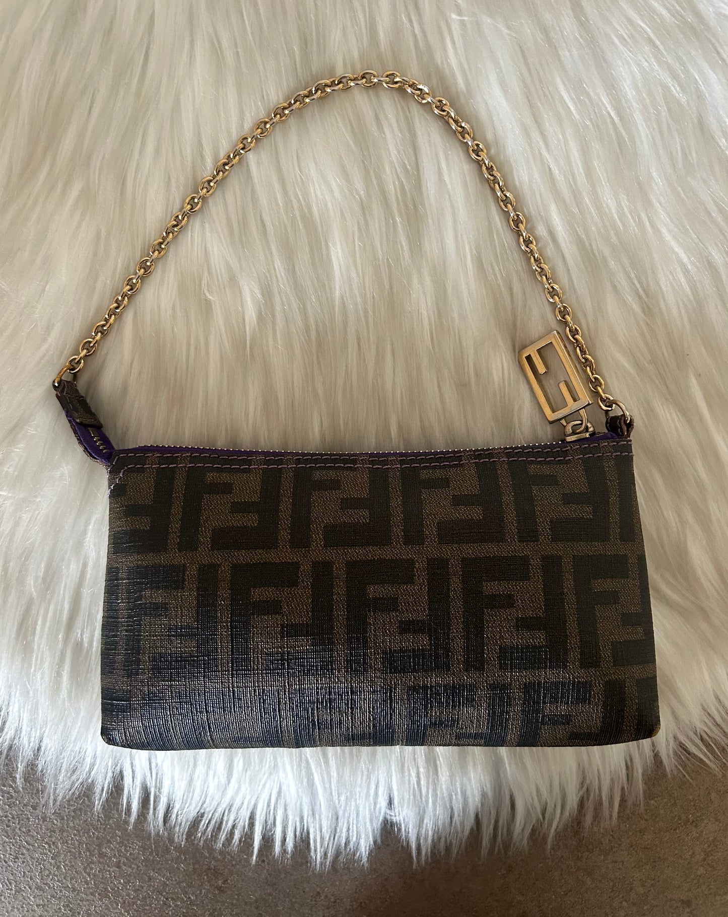 Fendi baguette zucca con catena