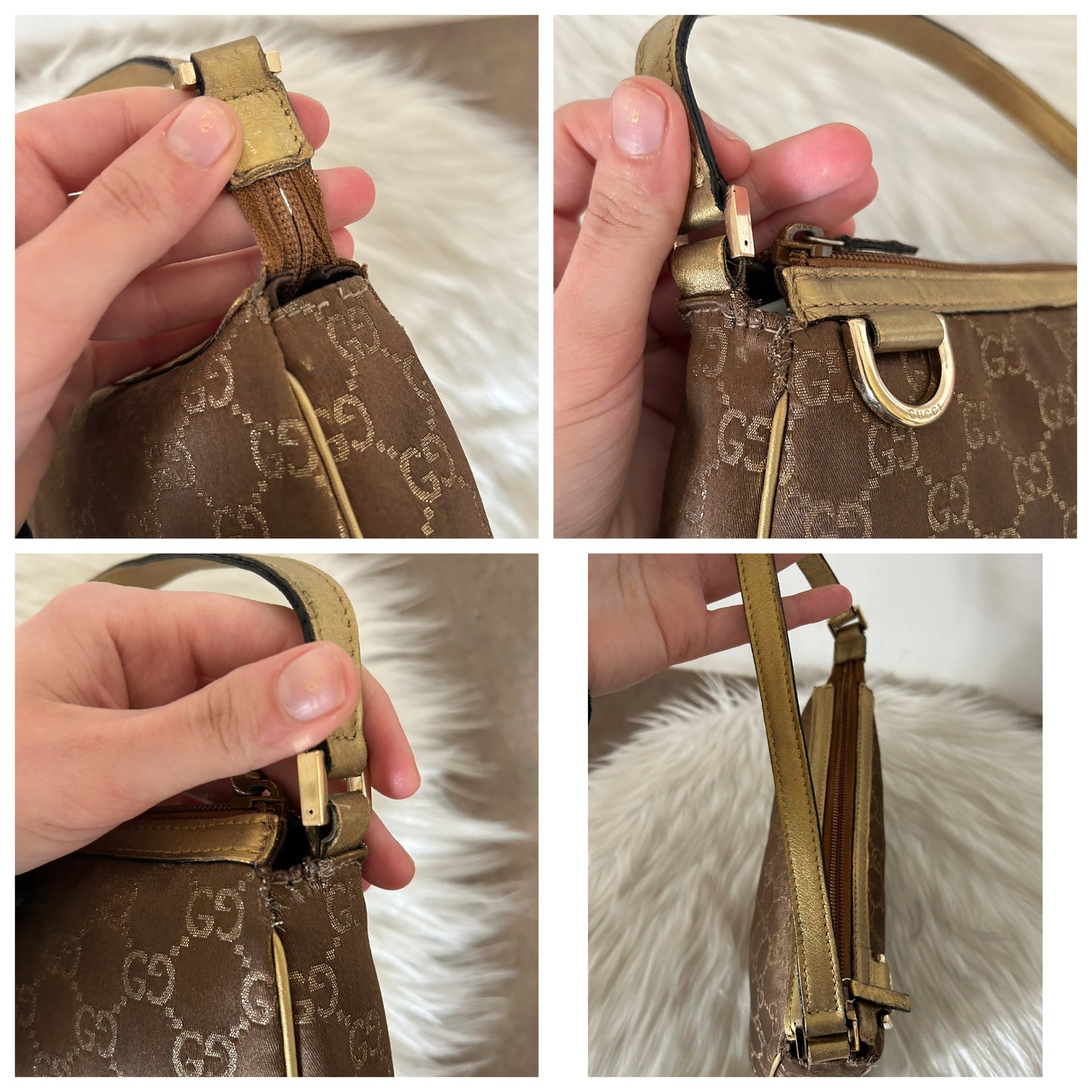 Gucci Abbey dorata in monogram