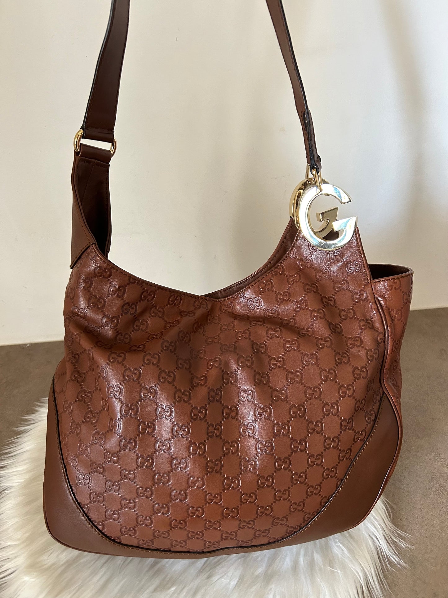 Gucci tote in pelle marrone