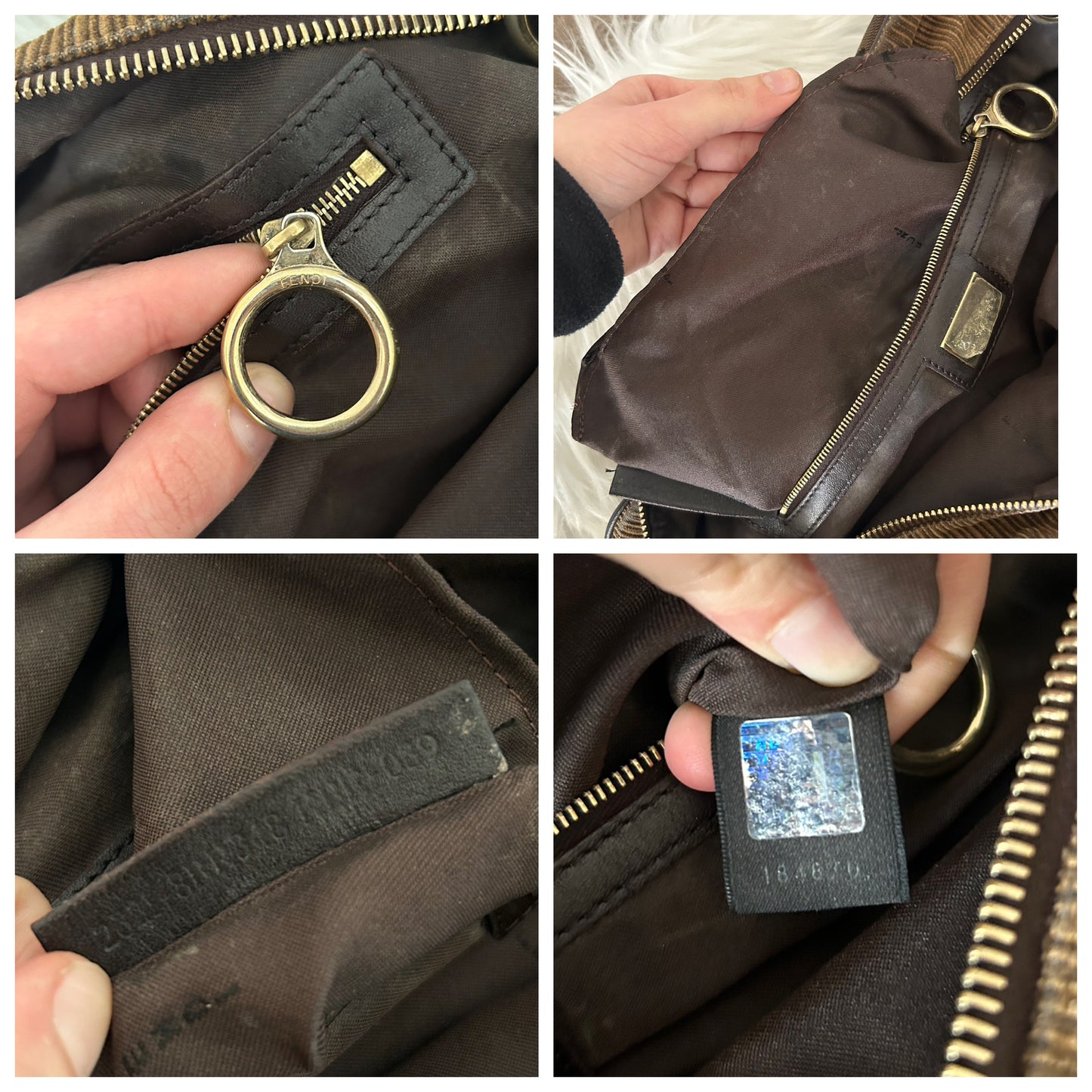 Fendi tote zebrata e tessuto zucca edizione limitata