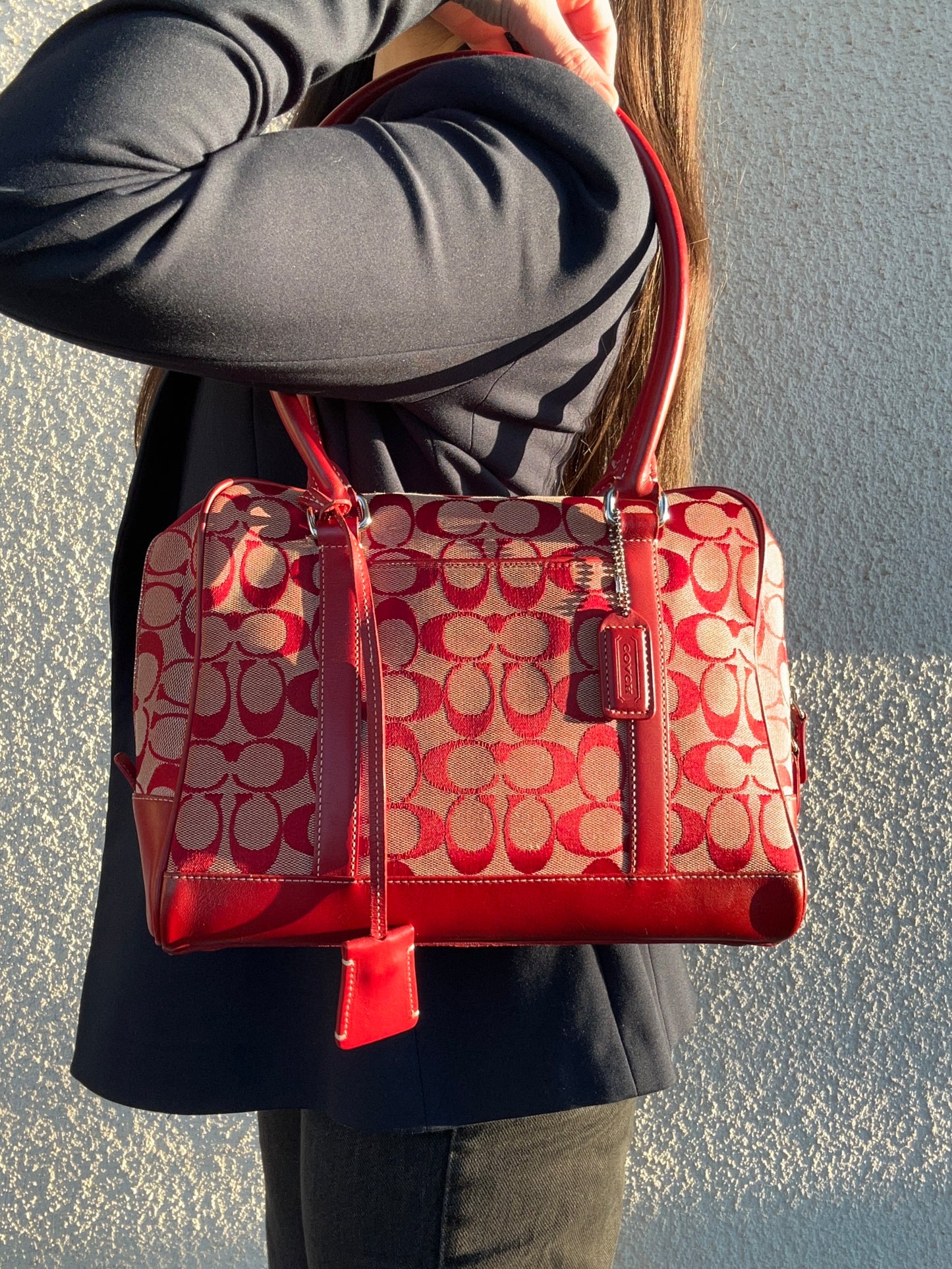 Bauletto Coach vintage rosso